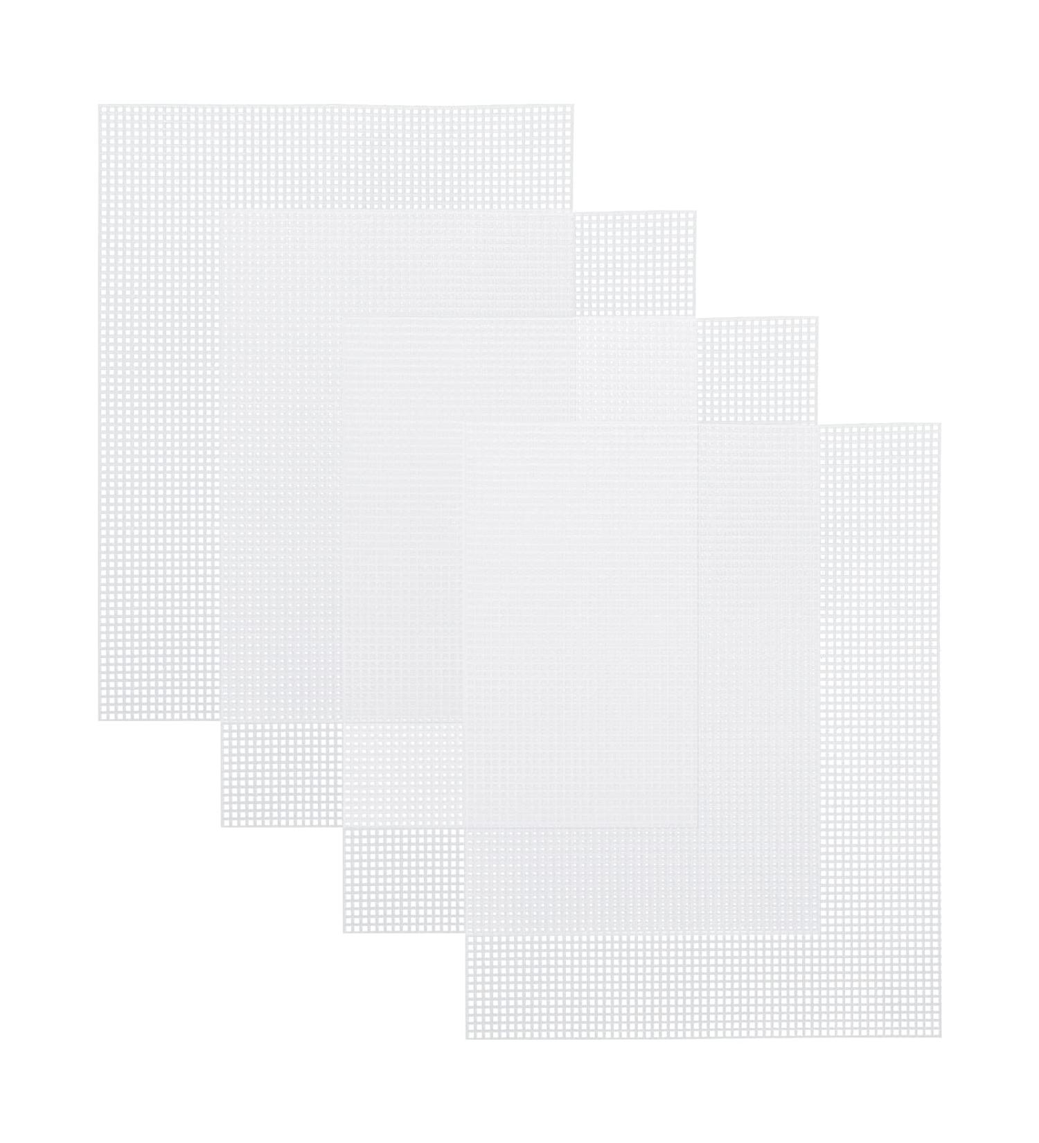Caydo 4 Pack 7 Count Plastic Mesh Canvas Sheets for Embroidery and Crafting - 10.5 x 13.5 Inch - Buy Online on GoSupps.com