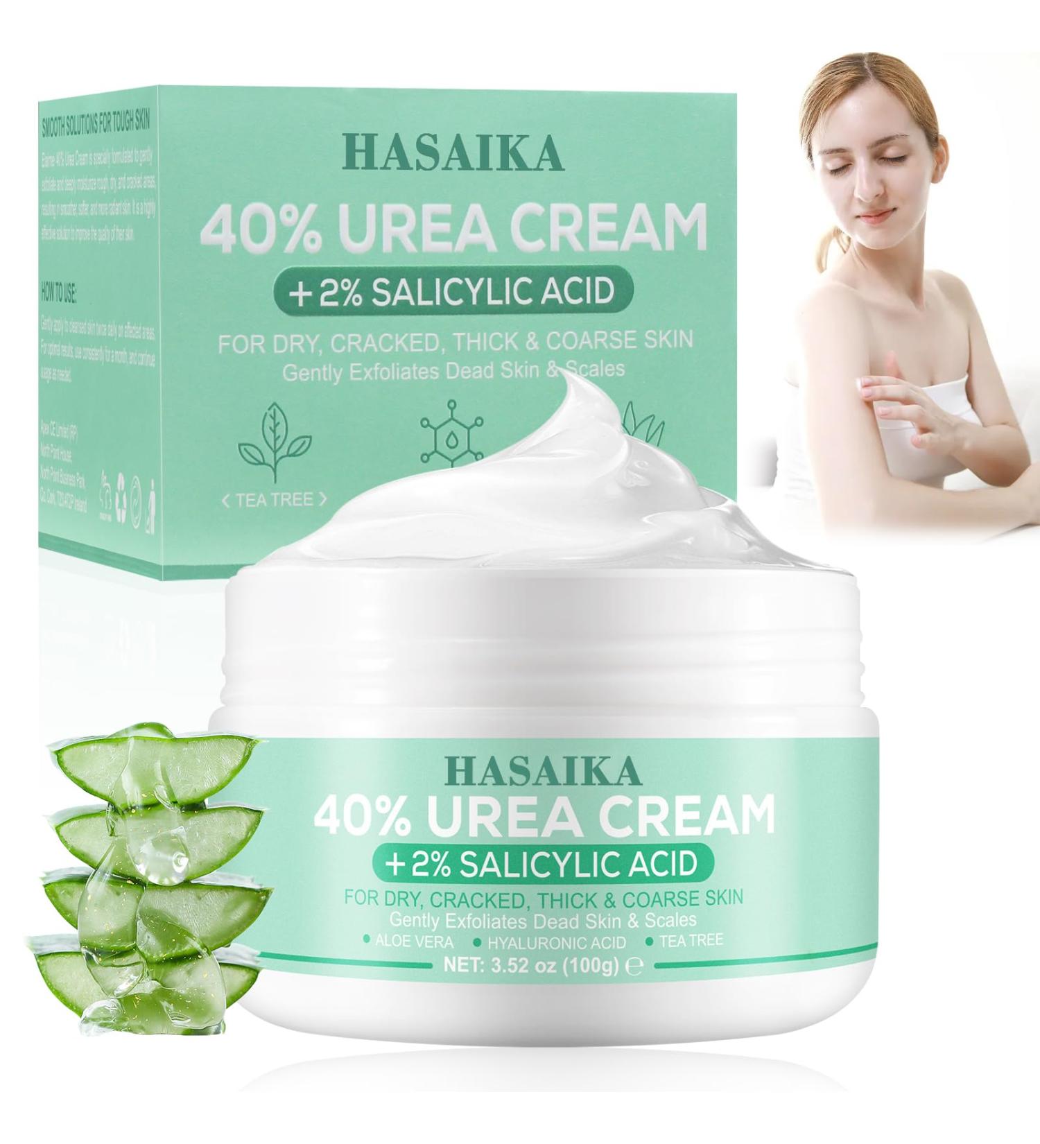 HASAIKA Dry Foot Cream Cracked Foot Cream Foot Care Creams for Feet Hands Heels Elbows and Knees to Moisturize Dry and Cracked Feet 100g - Buy Online on GoSupps.com