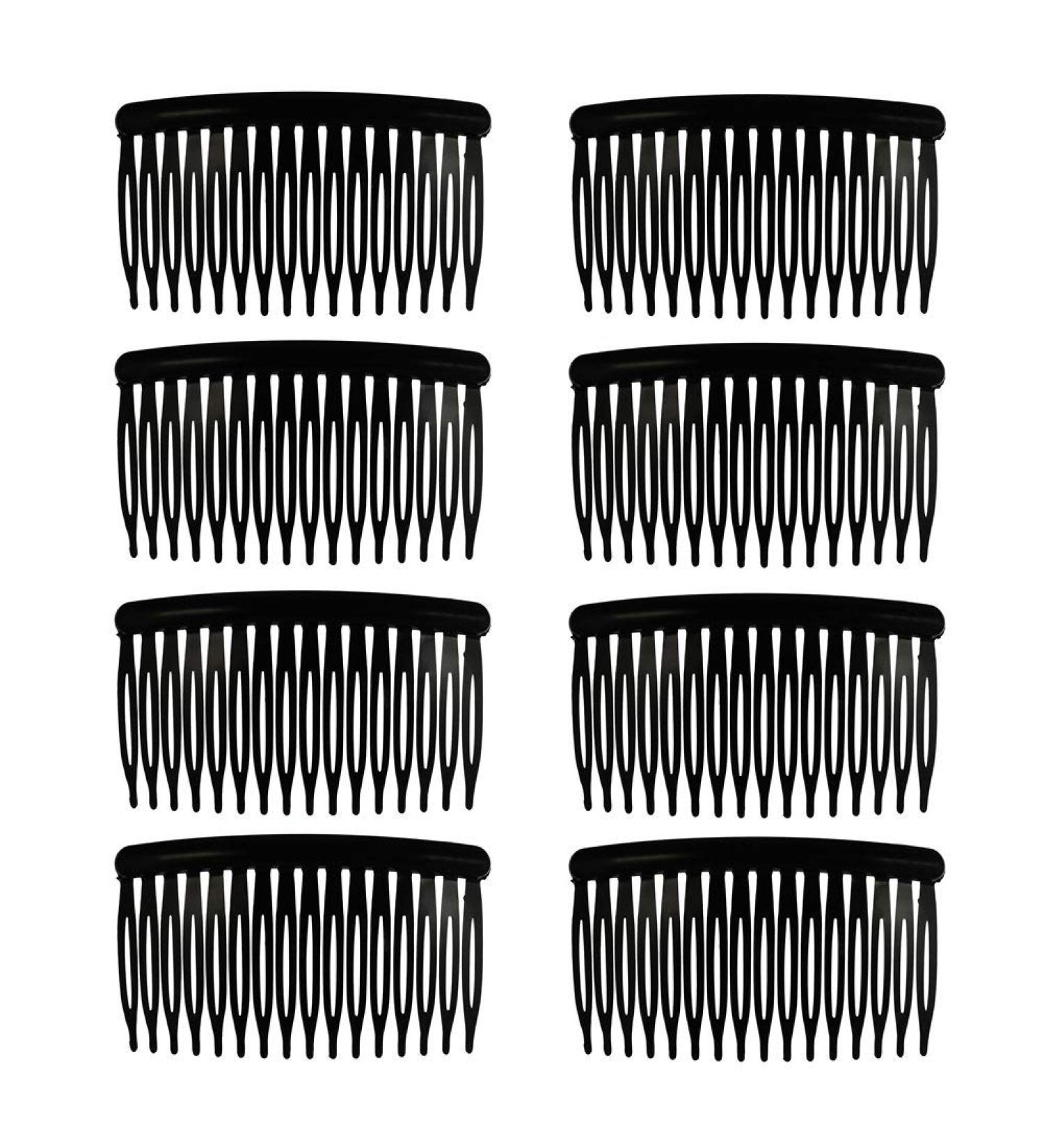 Provone 8pcs Vintage Hair Combs Plastic Side Hair Combs With 16 Teeth For Fine Hair Accessory For Women Girls (Black) - Buy Online on GoSupps.com