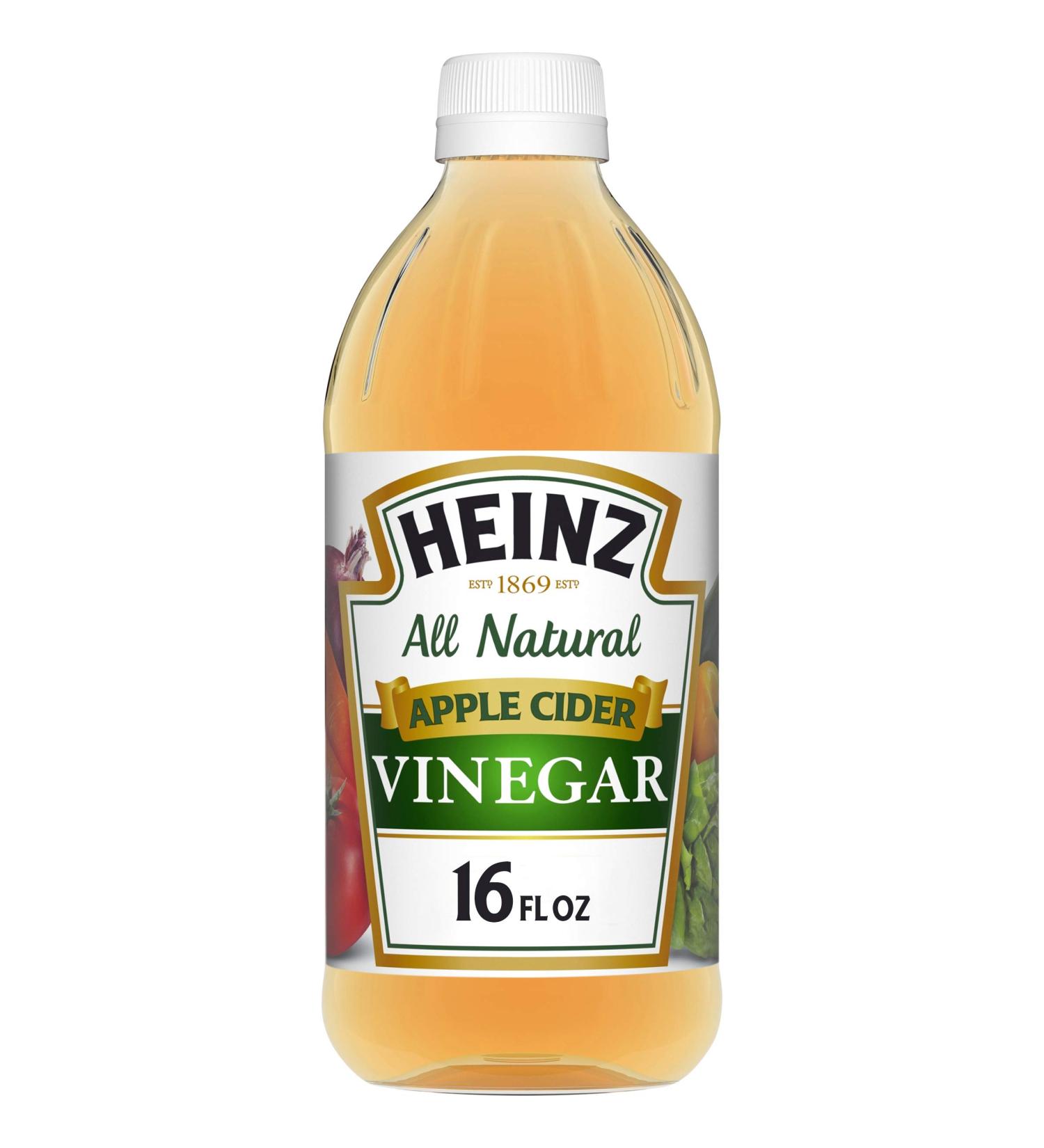 Heinz All Natural Apple Cider Vinegar 16 fl oz Bottle - 5% Acidity - 1 Pound (Pack of 1) - Buy Online on GoSupps.com