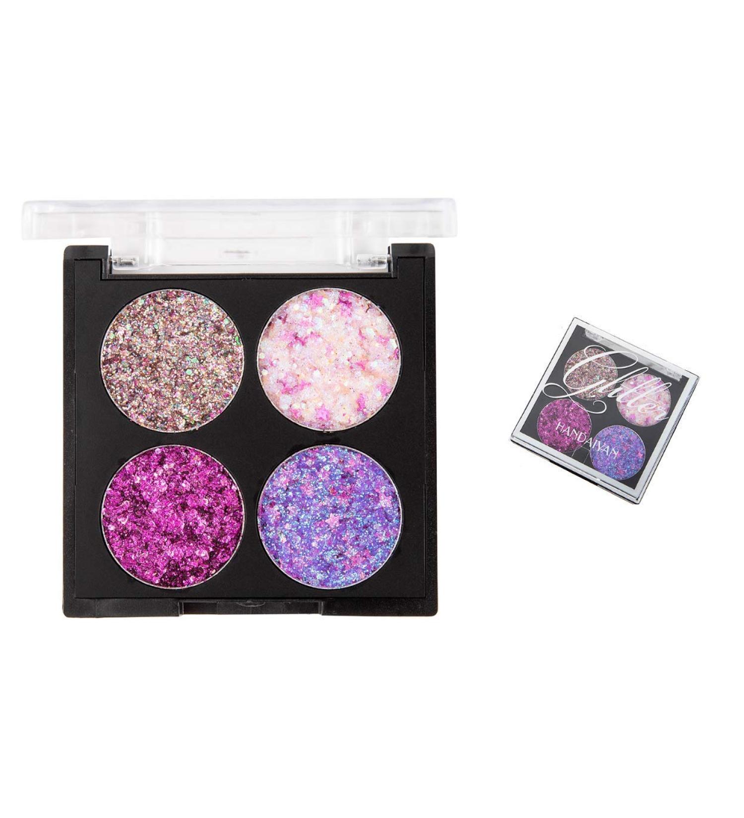 Merlin Scientific HANDAIYAN Professional 4 Colors Make Up Shiny Glitter Eye shadow Eyeshadow Palette Shimmer Waterproof Makeup Cosmetic (Combo 3) - Buy Online on GoSupps.com