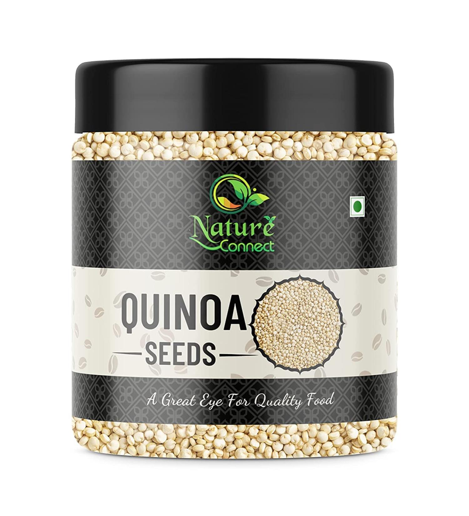 Nature Connect Raw Whole White Quinoa Seeds 300 GMS. |Gluten Free White Quinoa Seeds_Packing May Vary - Buy Online on GoSupps.com