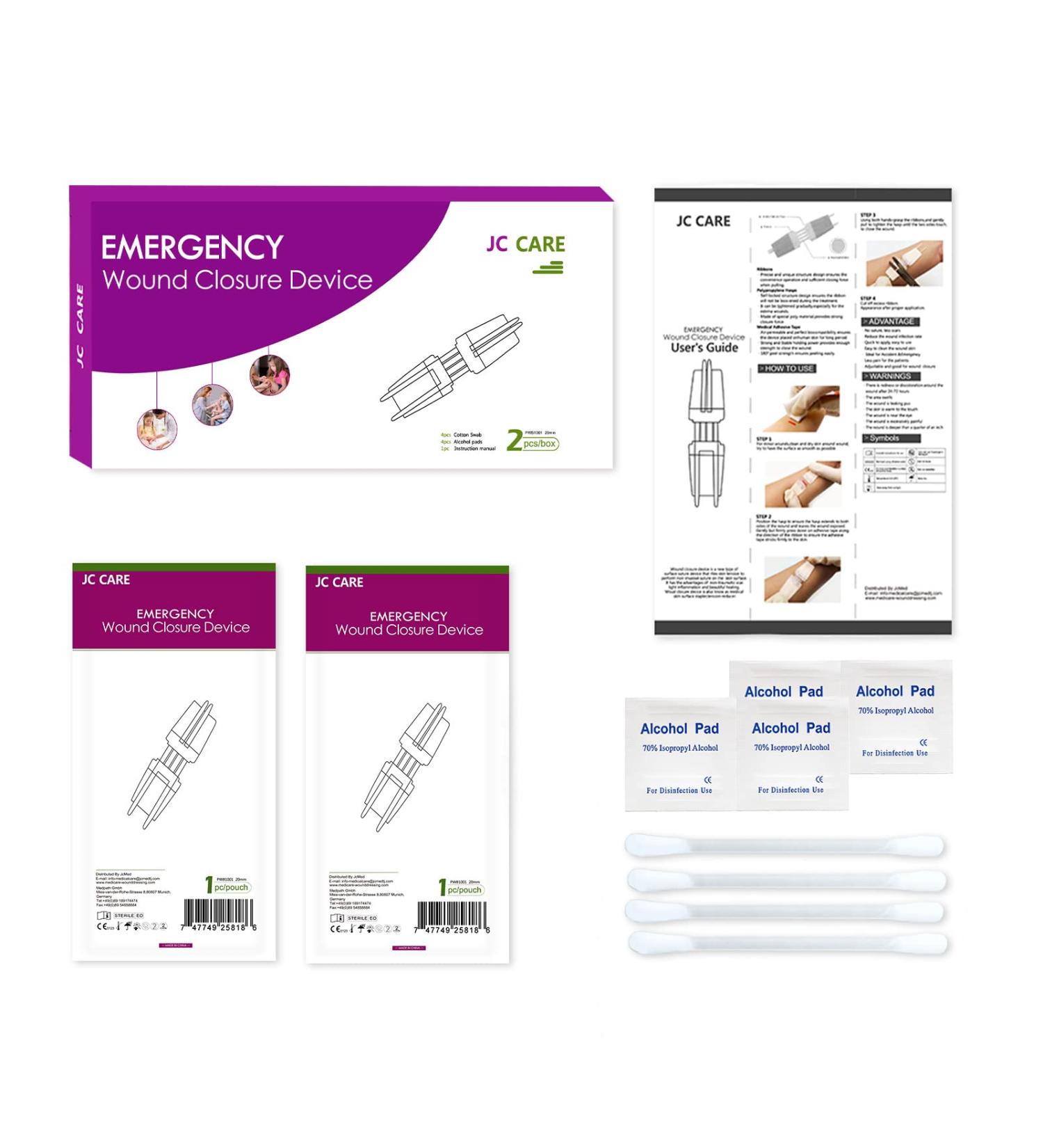 Emergency Wound Closure Kit - Zip Stitch Band-Aid Laceration Repair Stickers - Buy Online on GoSupps.com