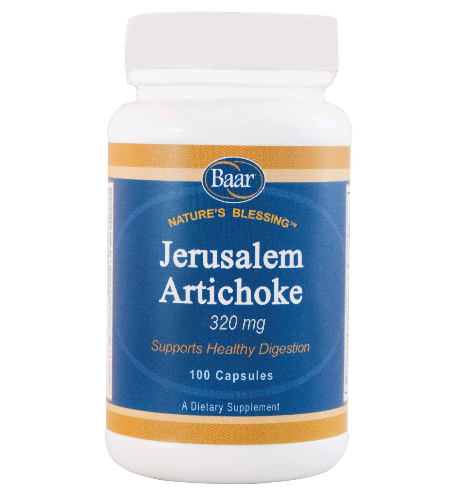 Baar Organic Jerusalem Artichoke 320mg - 100 Capsules | Natural Digestive Support - Buy Online on GoSupps.com