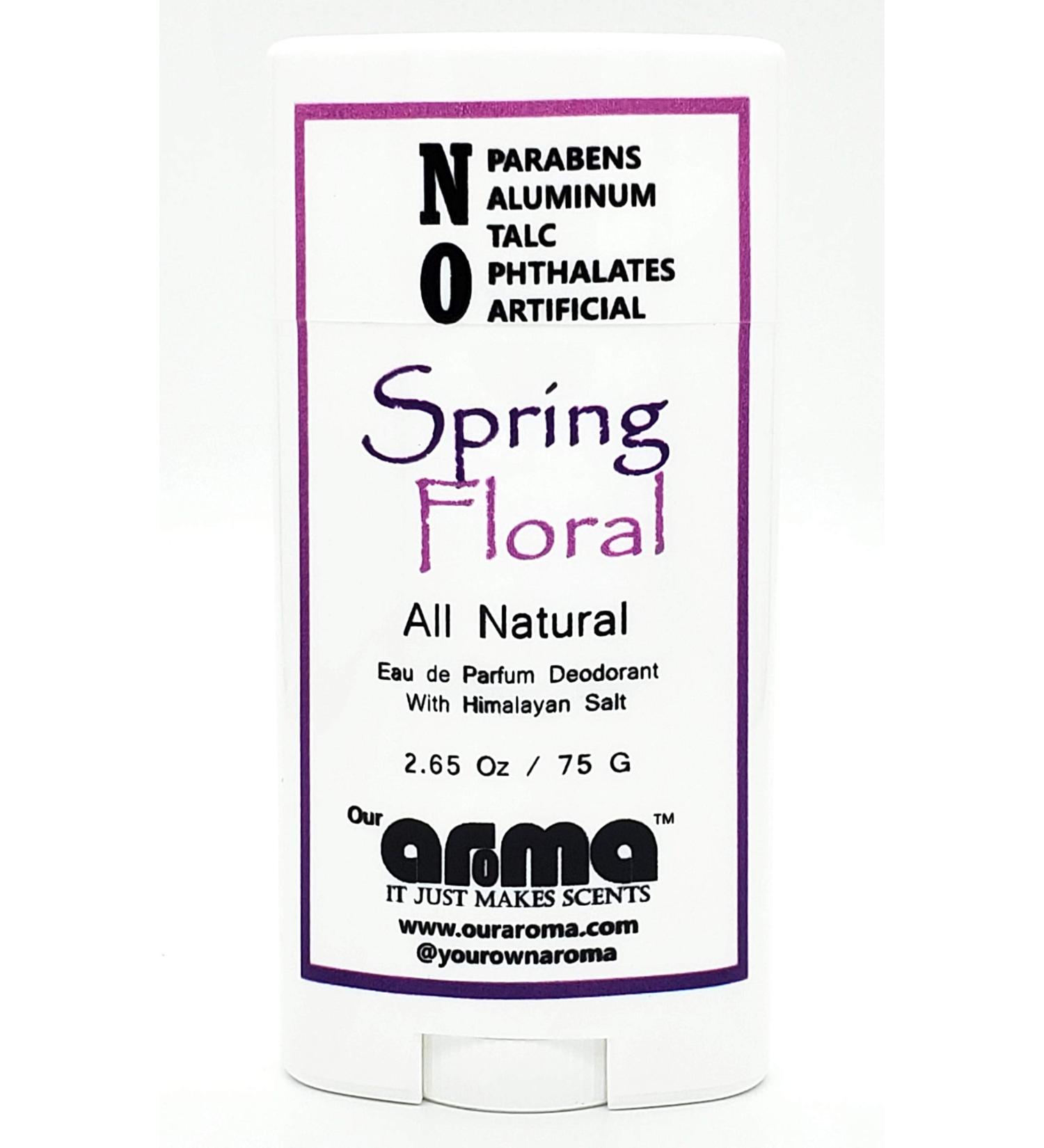 Natural Deodorant for Women - Hand Poured Aluminum Free Gluten Free Cruelty Free Paraben Free - Spring Floral Scent | International Shipping - Buy Online on GoSupps.com