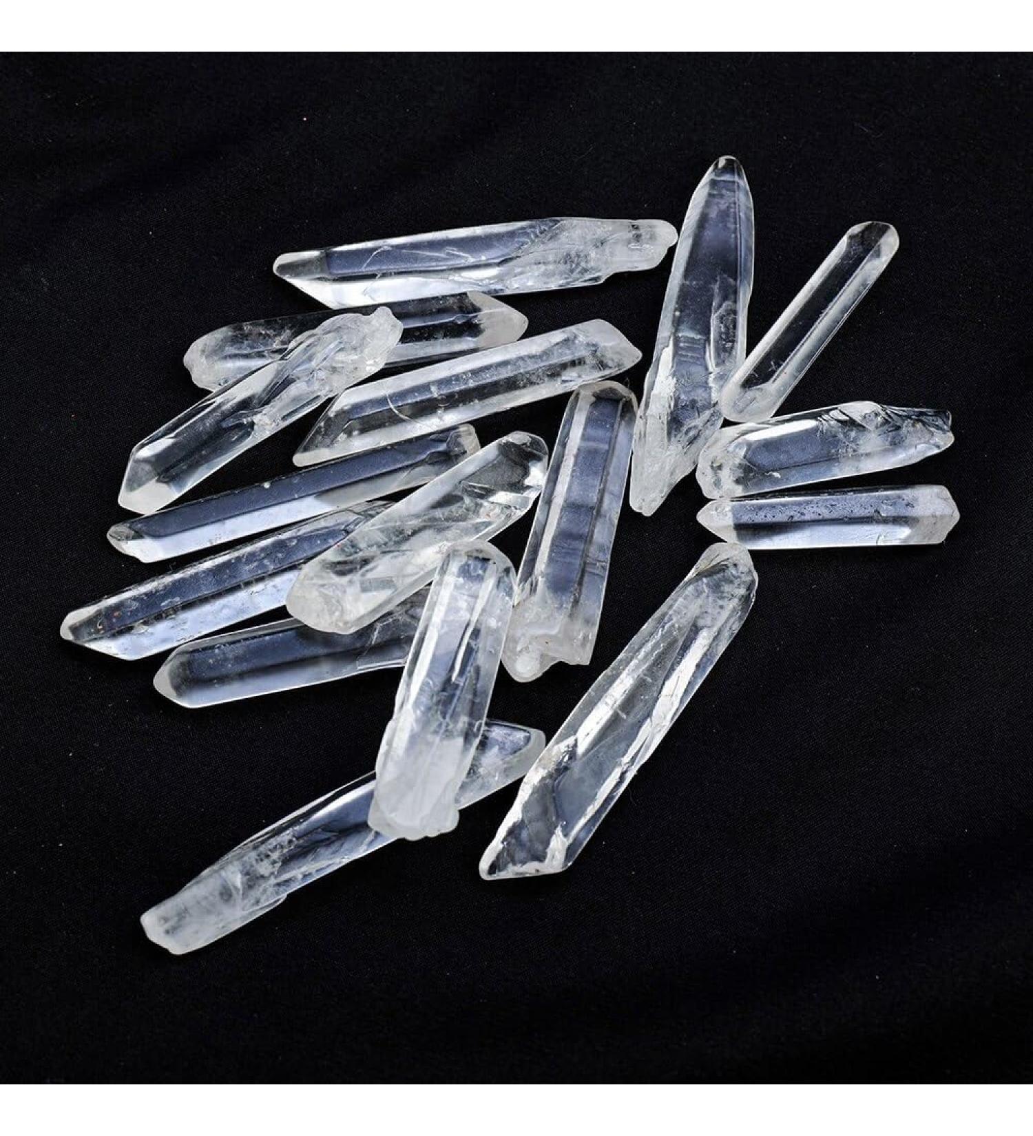 Room Decoration 50g Natural Clear Quartz Single Point White Crystal Rough Specimen for Home Decoration - Buy Online on GoSupps.com