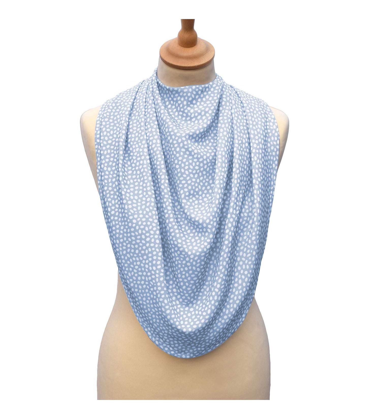 Care Designs Pashmina Scarf Adult Bib | Stylish & Waterproof Clothing Protector | Reusable Elderly Bibs for Women | Christmas Dinner Bibs - Blue Dot - Buy Online on GoSupps.com