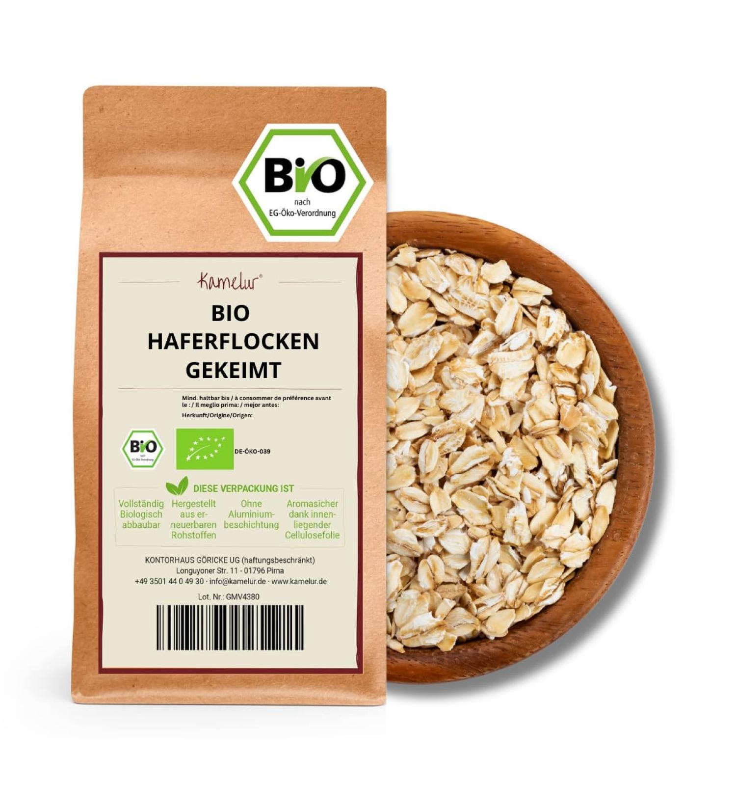 Kamelur Organic Sprouted Oat Flour 2.5kg - No Additives - Buy Online on GoSupps.com