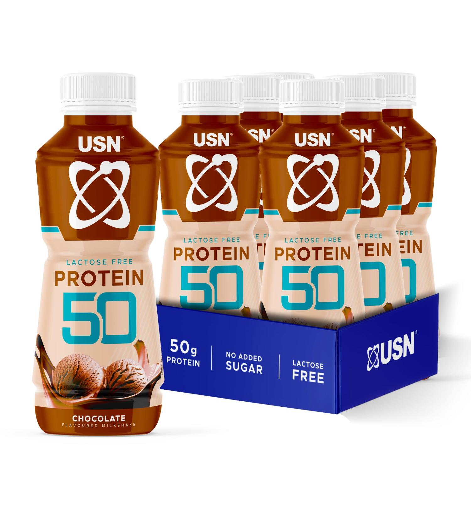 USN Trust Protein Shakes 6 x 500 ml Pre-mixed Ready to Drink 50 ml Bottles - Buy Online on GoSupps.com