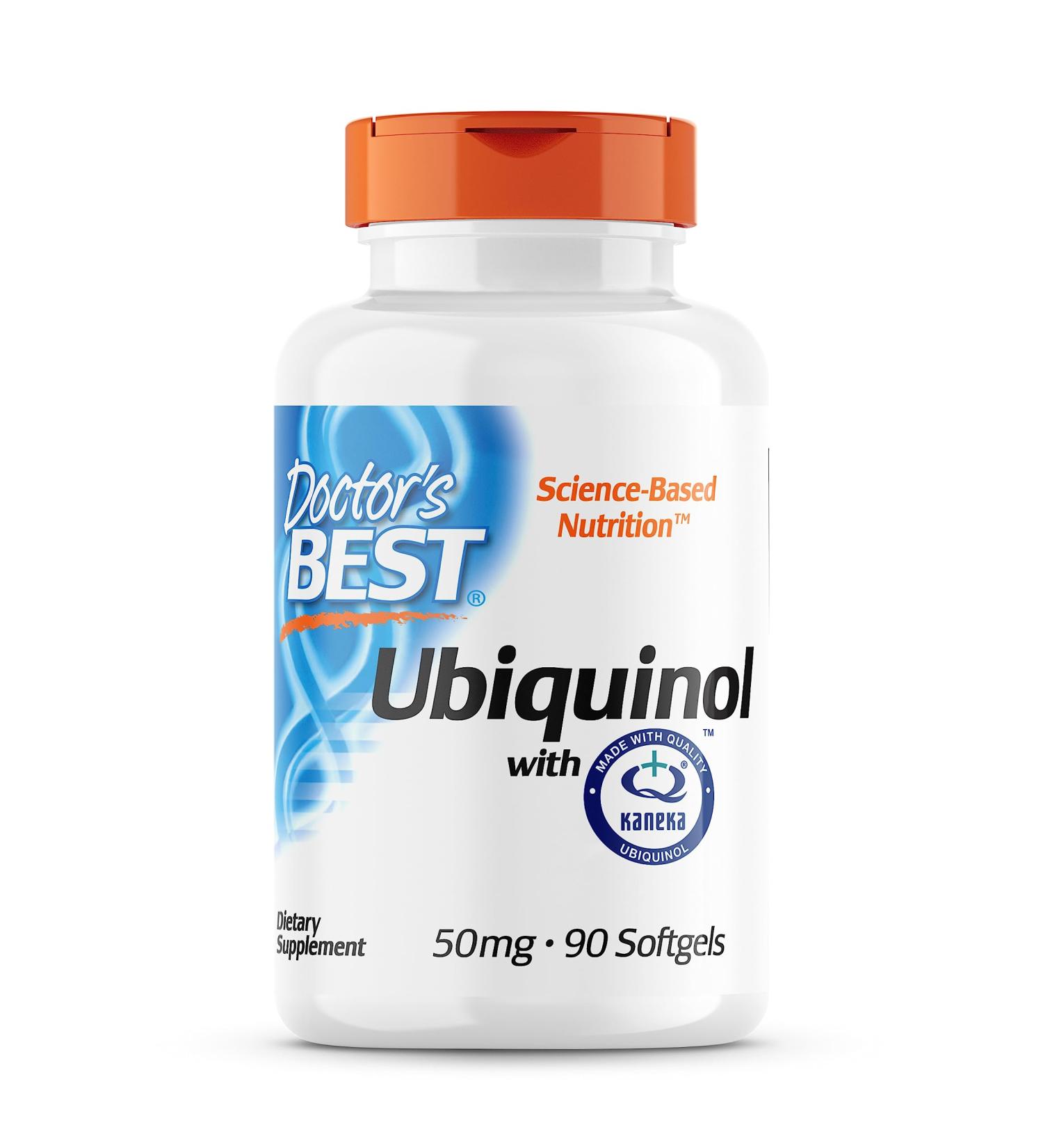 Doctors Best Ubiquinol 50mg - Coenzyme Q10 Softgels 90 Count Gluten-Free & Non-GMO Lab Tested International Shipping Available - Buy Online on GoSupps.com