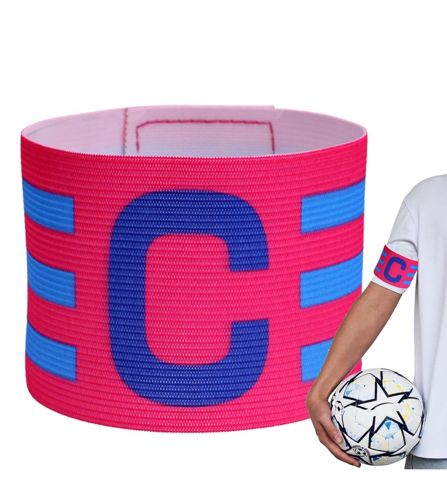 Captain Arm Bands for Soccer | Adjustable Football Captain Armband - Elastic Game Accessories for Adults & Youth in Hot Pink - Multi-Color Whirlwind Design - Buy Online on GoSupps.com