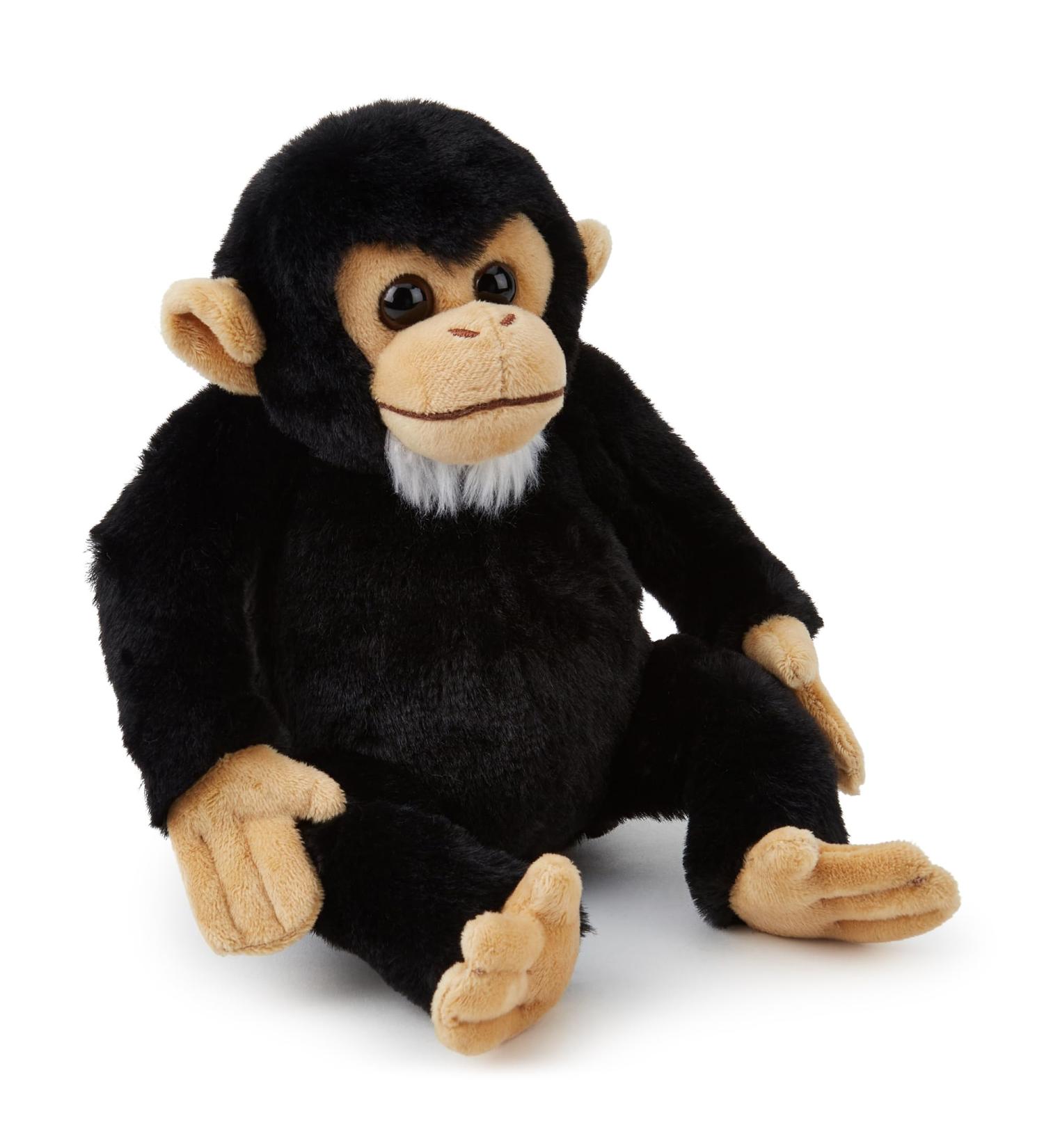 Zappi Co Chimpanzee Plush Toy (20cm) - Eco-Friendly & Huggable Chimp for Primate-Loving Kids | 100% Recycled - Buy Online on GoSupps.com