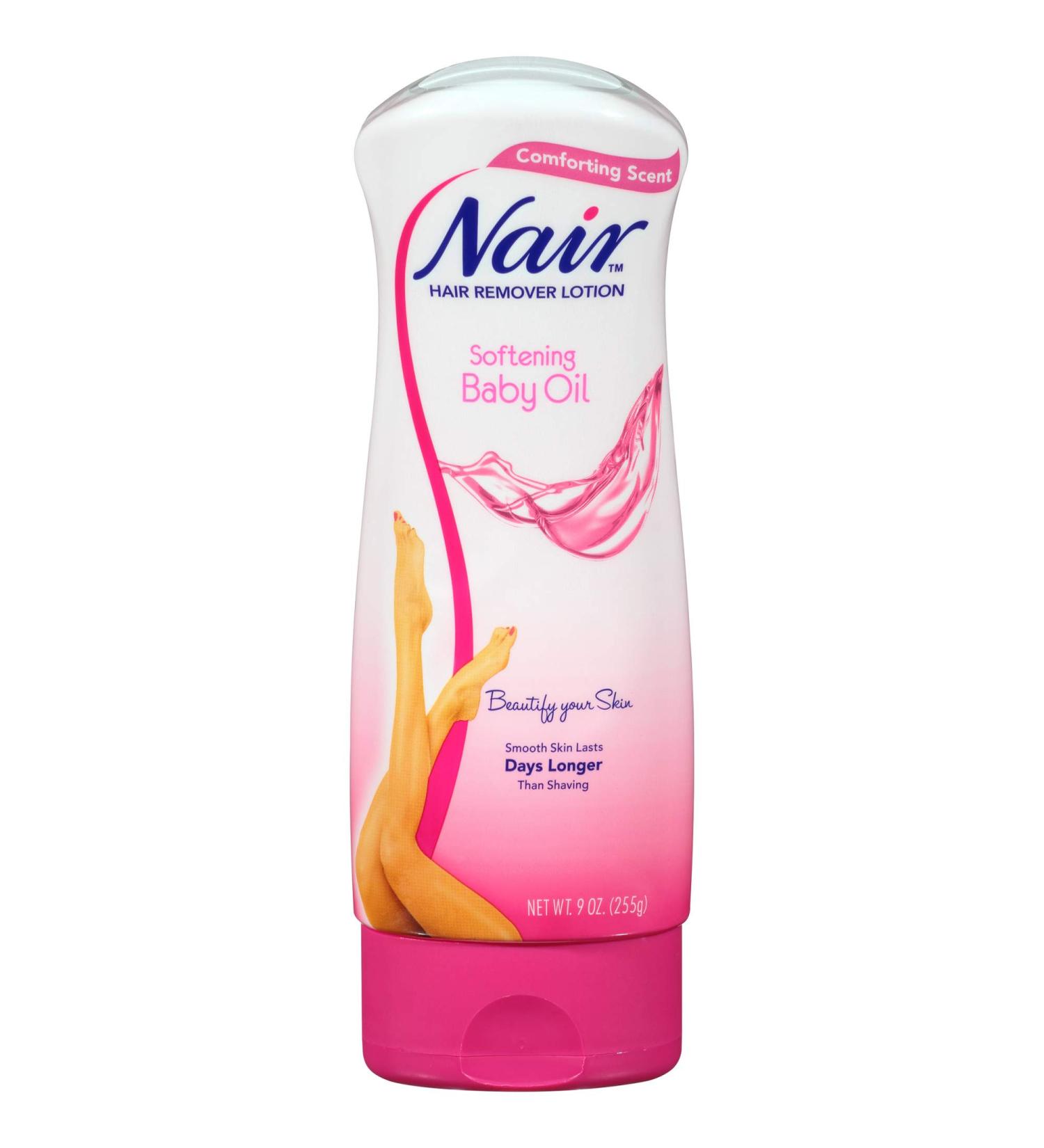 Nair Hair Removal Body Cream with Softening Baby Oil 9 oz - Pack of 3 - Buy Online on GoSupps.com