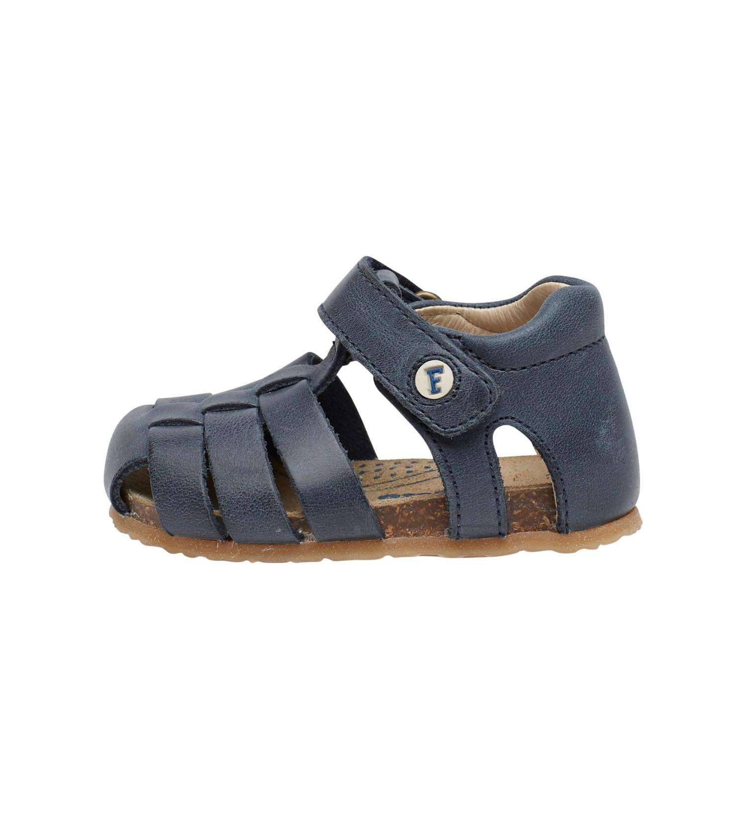 Falcotto Alby Closed Toe Leather Sandals - Blue (UK Size 4) - Buy Online on GoSupps.com