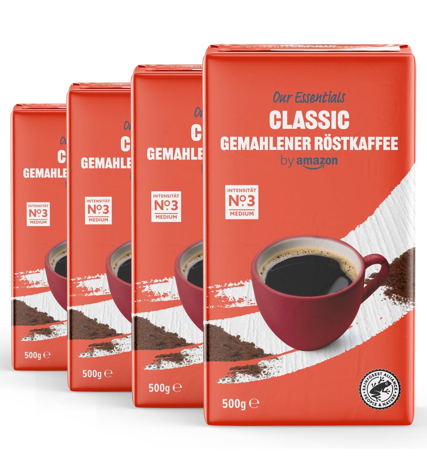 Buy Our Essentials by Amazon Classic Ground Coffee - Medium Roast 500g Pack of 4 | International Shipping Available - Buy Online on GoSupps.com