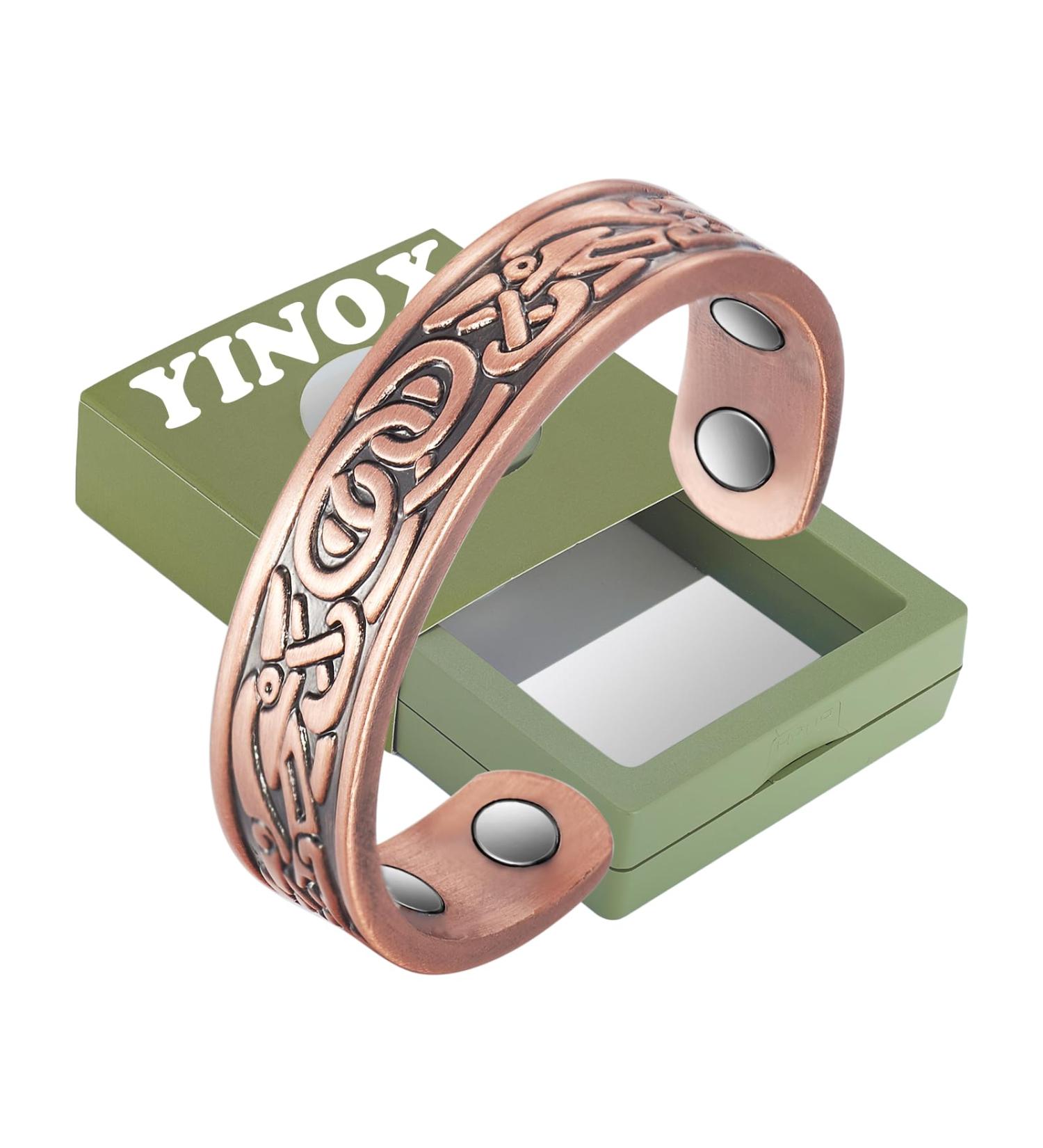 Magnetic Copper Ring for Arthritis Relief - Adjustable Wellness Ring for Men & Women (60mm) - Buy Online on GoSupps.com