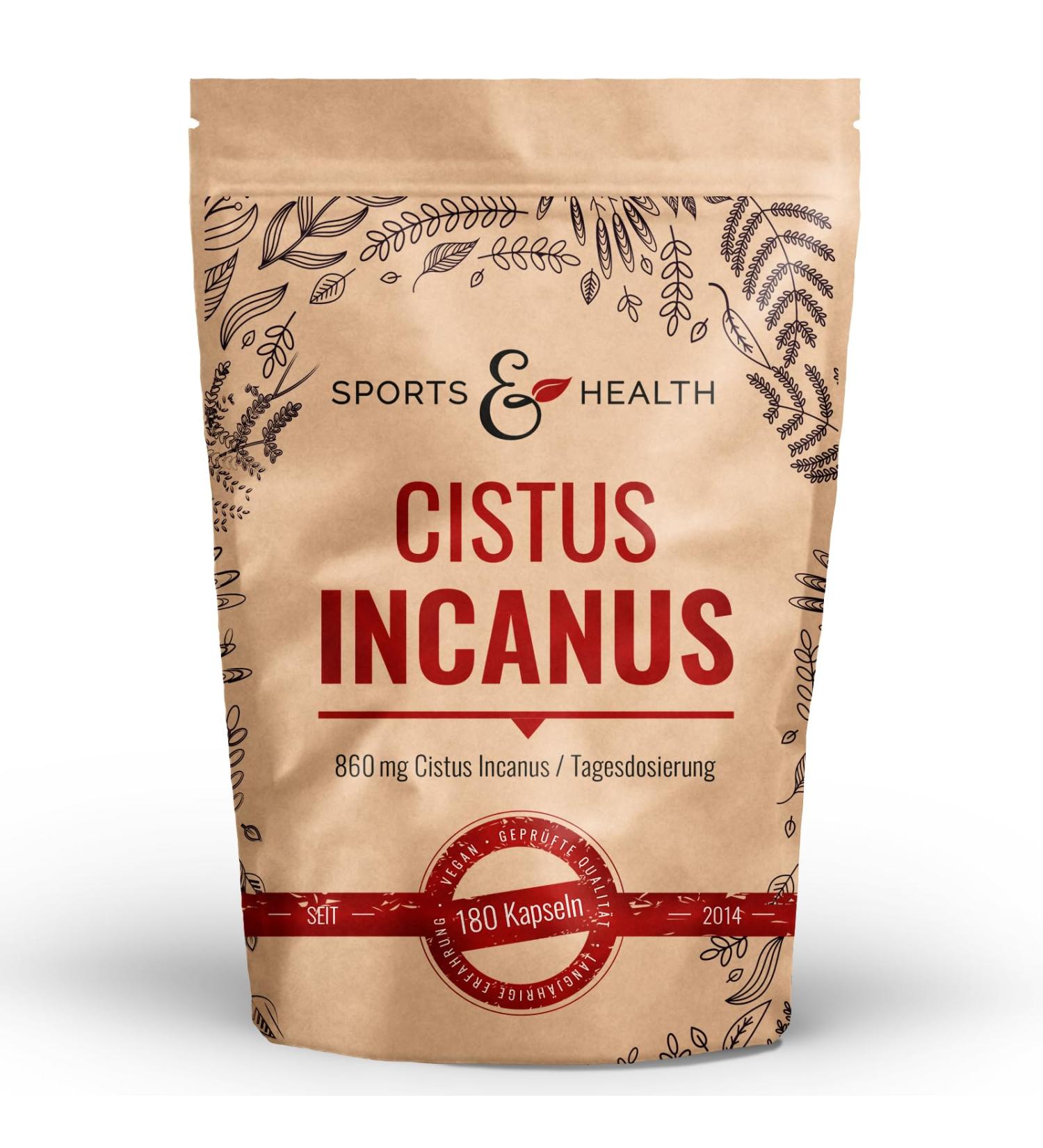 Cistus Incanus Capsules - 180 Vegan Capsules | 860mg Daily Dose | Cystus Extract for Immune Support & Wellness - Buy Online on GoSupps.com