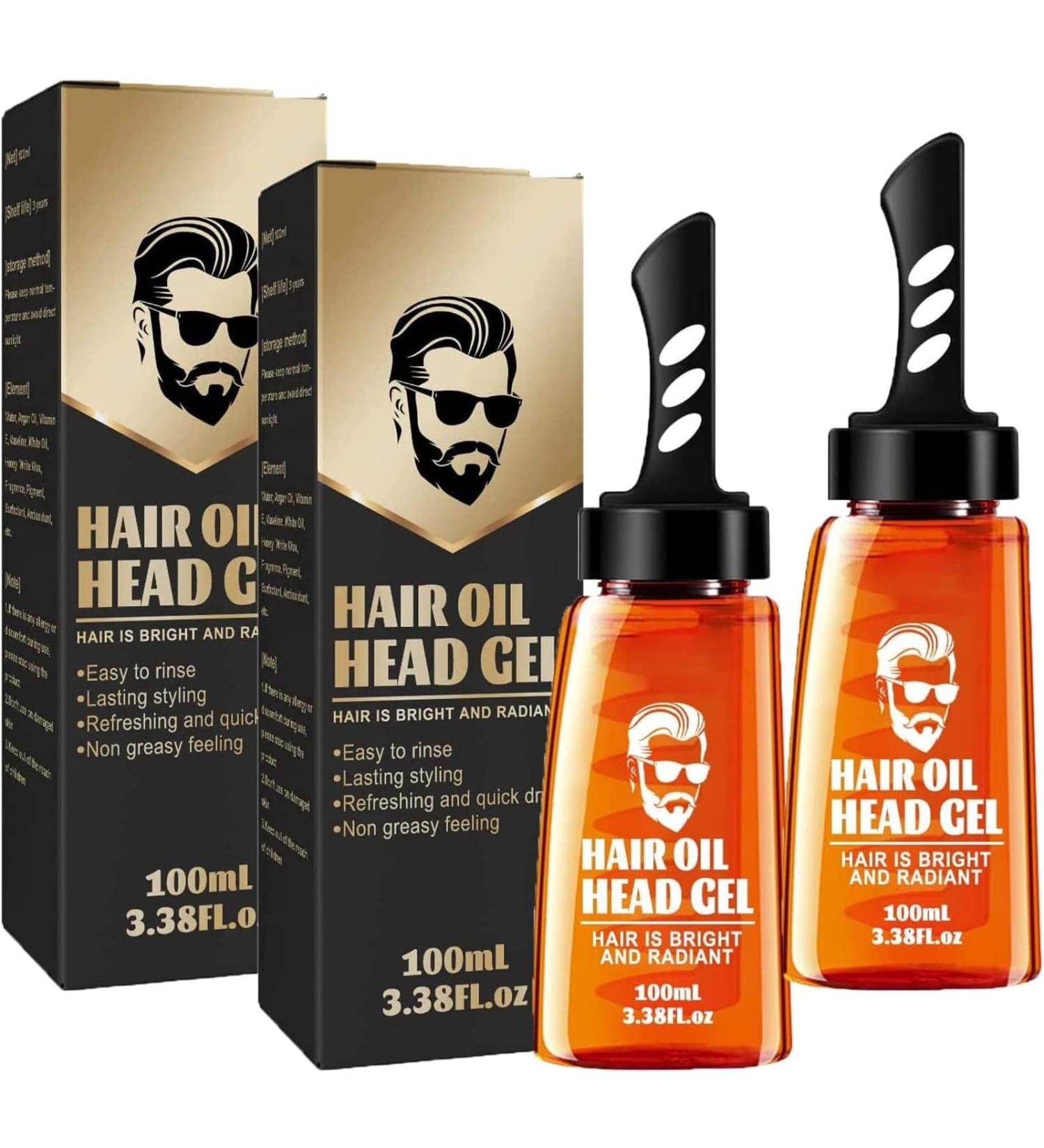 2 in 1 Hair Wax Gel with Comb Long Lasting Hair Styling Gel for Men Hair Wax Moisturizing Hair Styling Gel for Hair Ends Easy to Wash (2pcs) - Buy Online on GoSupps.com