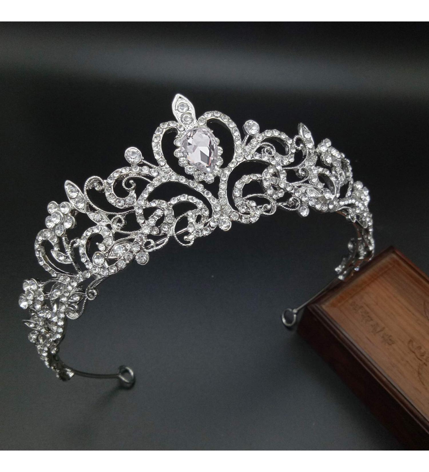 Mcrown Crystal Tiara for Women - Wedding Bridal Headband for Princess Prom Birthday Party - Buy Online on GoSupps.com