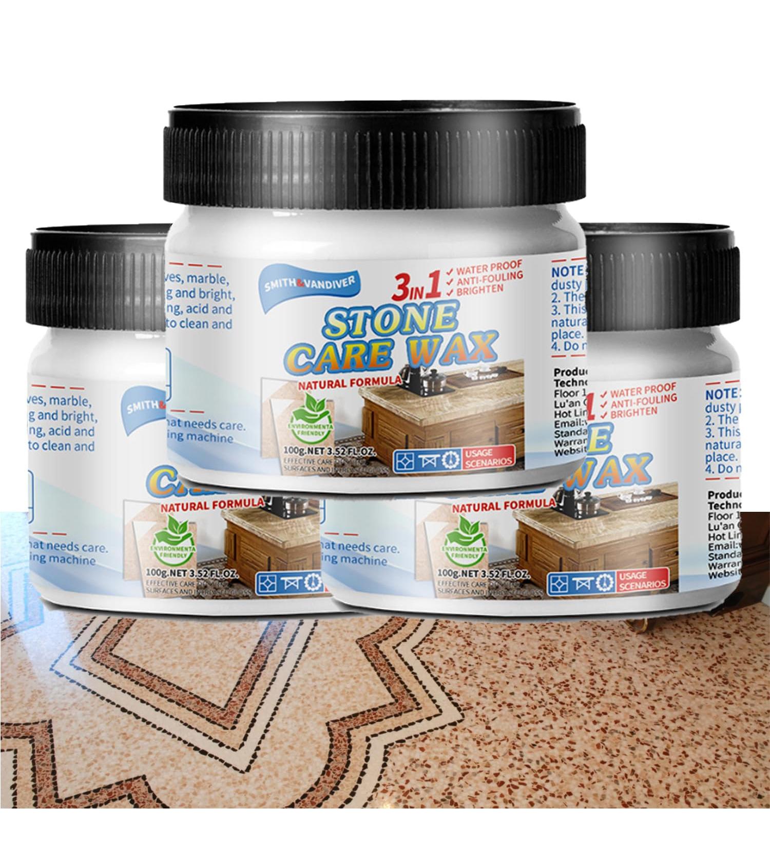 Stone Maintenance Polishing Wax Granite Cleaner and Polish Stone Care Granite and Stone Daily Cleaner (3PCS) - Buy Online on GoSupps.com