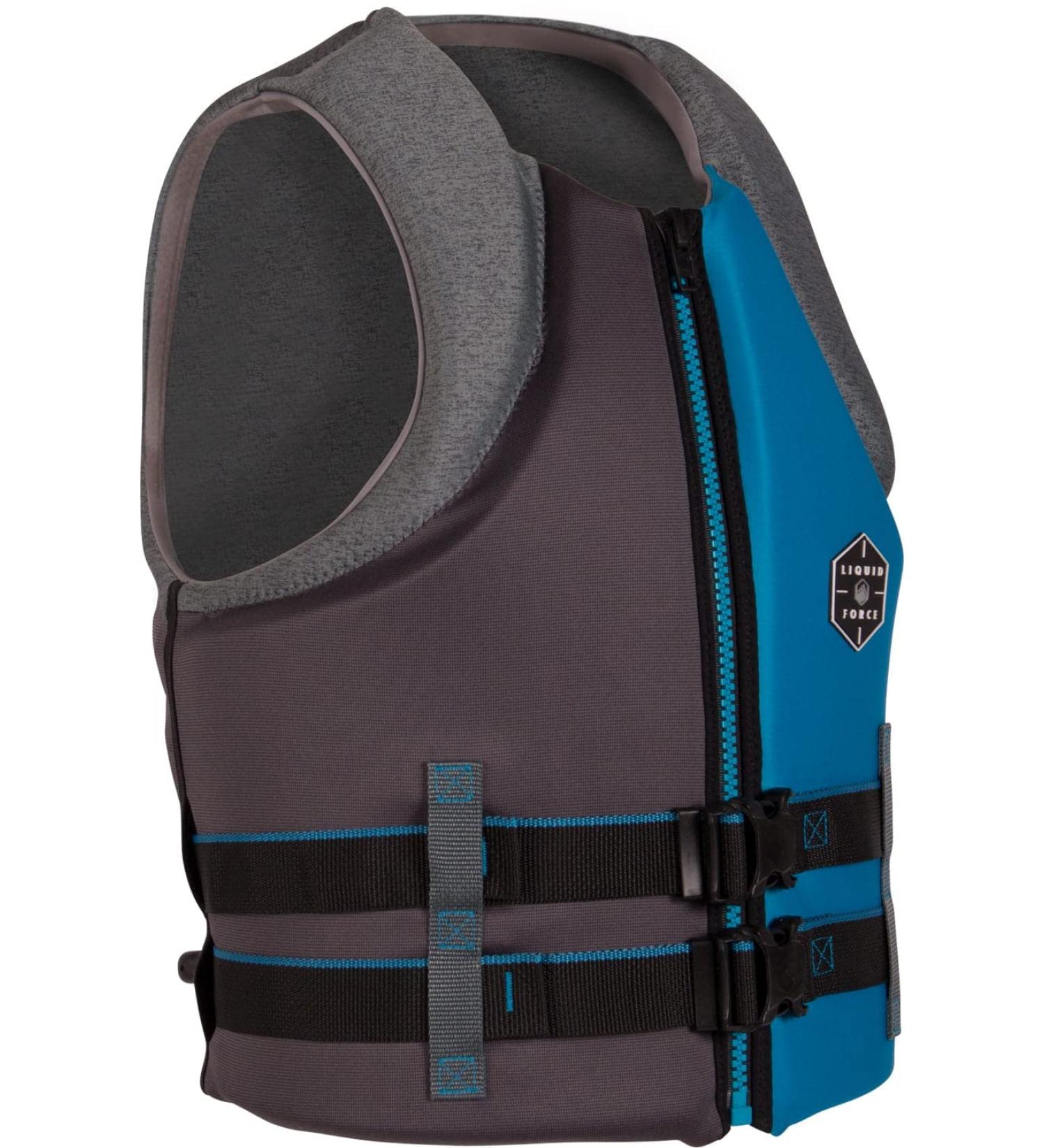 Liquid Force Hinge CGA Wakeboard Vest Mens Blue-Grey Small