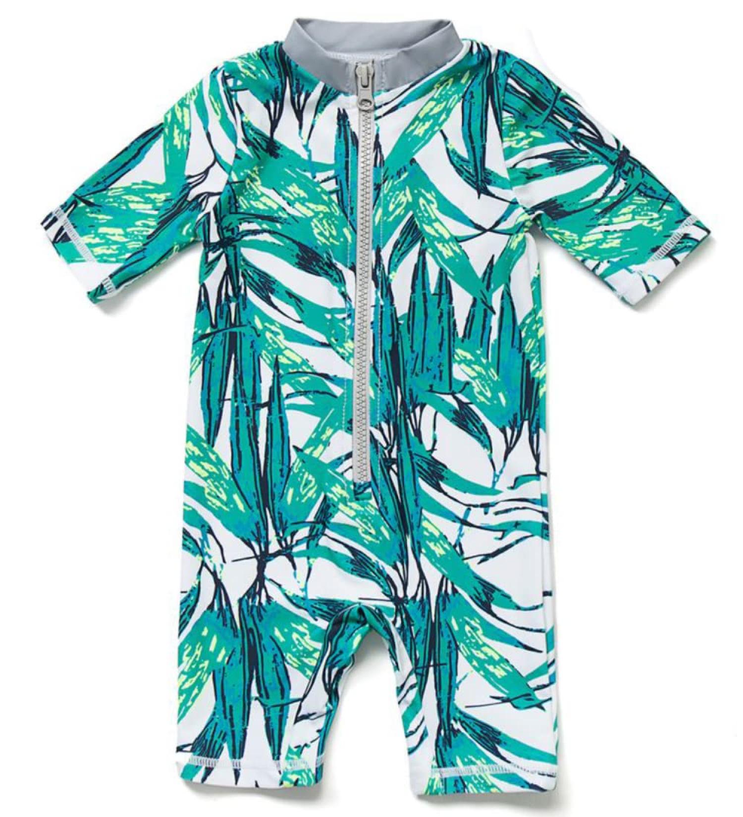BONVERANO Baby Boy UV Protection Swimsuit 6 Months - Green, Long-Sleeve, UPF 50 - Buy Online on GoSupps.com