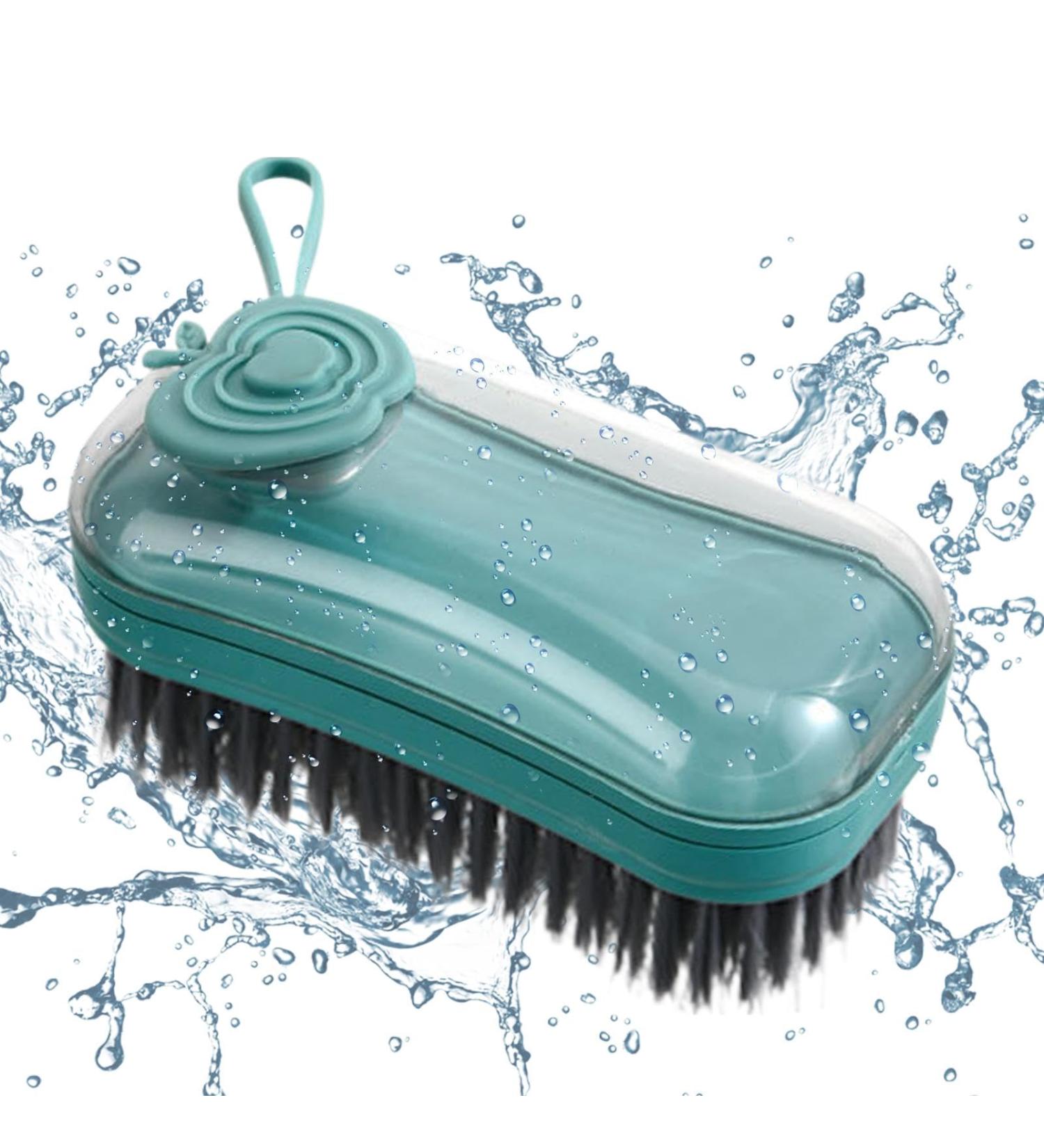 Shakven Soap Dispenser Brush | Safe Dishwashing Brush - Kitchen Scrubber Brush Multifunctional Dishwashing Brush Shoe Brushes for Clothes Dishes Red - Buy Online on GoSupps.com