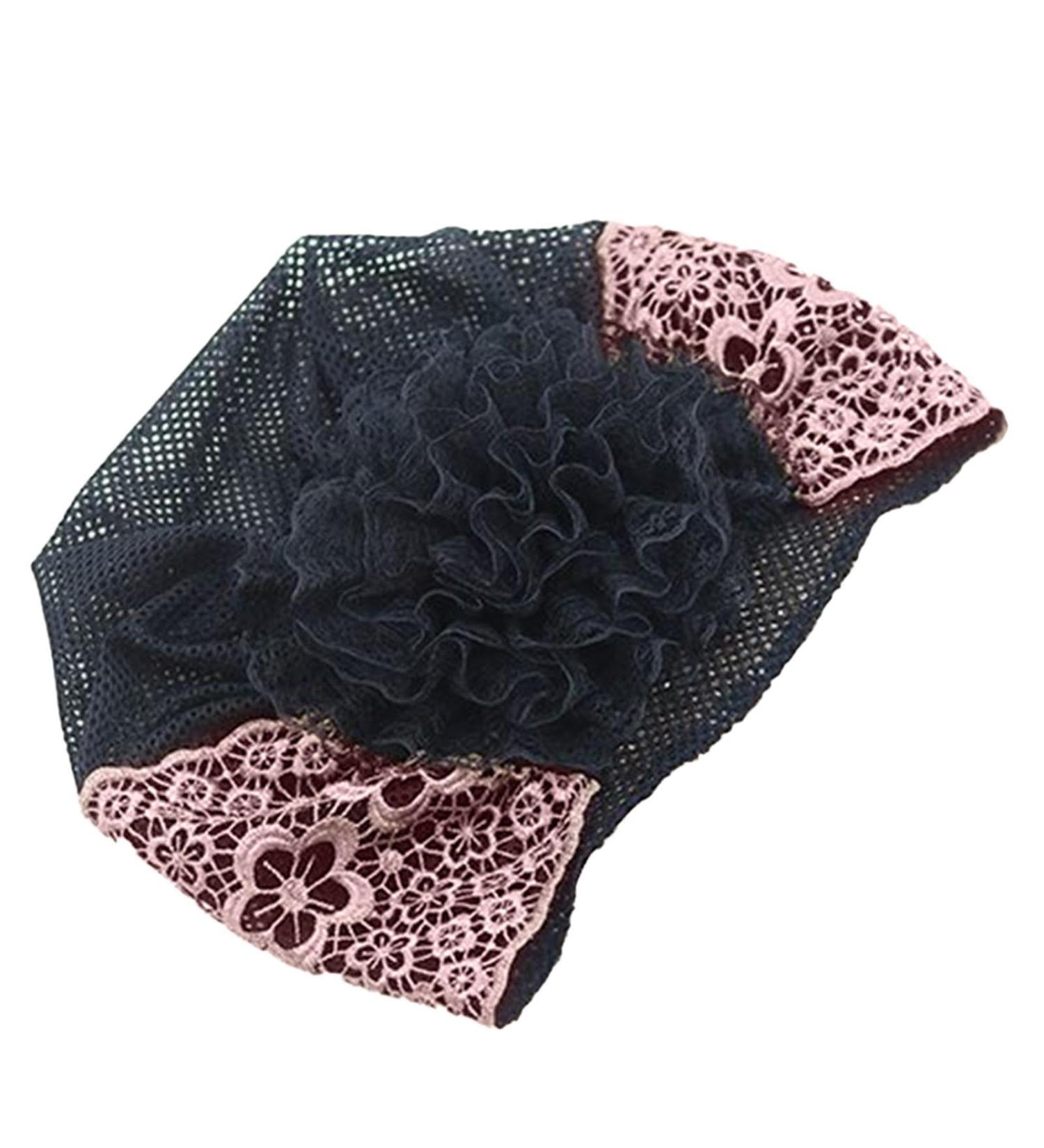 Buerfu Lace Headbands for Women Girls Stretch Headband Wide Women Stretchy Vintage Lace Edge Headband Hairband Bandana Bohemian for Women Pink - Buy Online on GoSupps.com