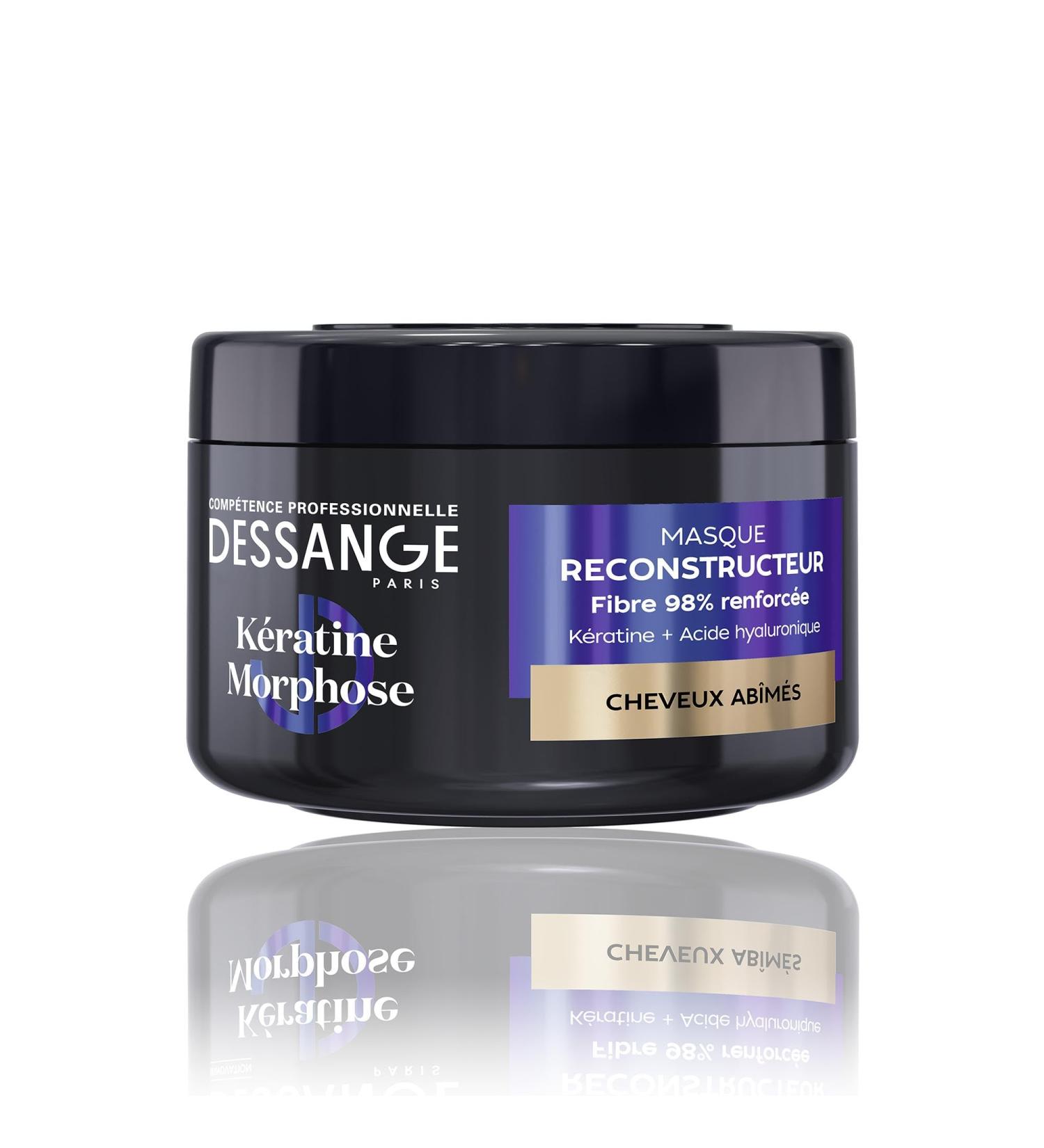 DESSANGE - Masque Cheveux Reconstructeur K ratine Morphose - Formule Enrichie En K ratine V g tale & Acide Hyaluronique - R pare & Prot ge La Fibre Capillaire - Cheveux Ab m s - 280ml Masque 280 ml (Lot de 1) - Buy Online on GoSupps.com