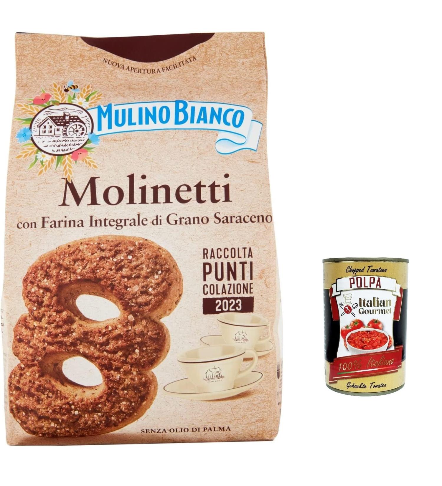  Italian Gourmet E.R. Mulino Bianco Molinetti Set of 12 biscuits sanded with buckwheat 350 g + pulp 400 g - Buy Online on GoSupps.com