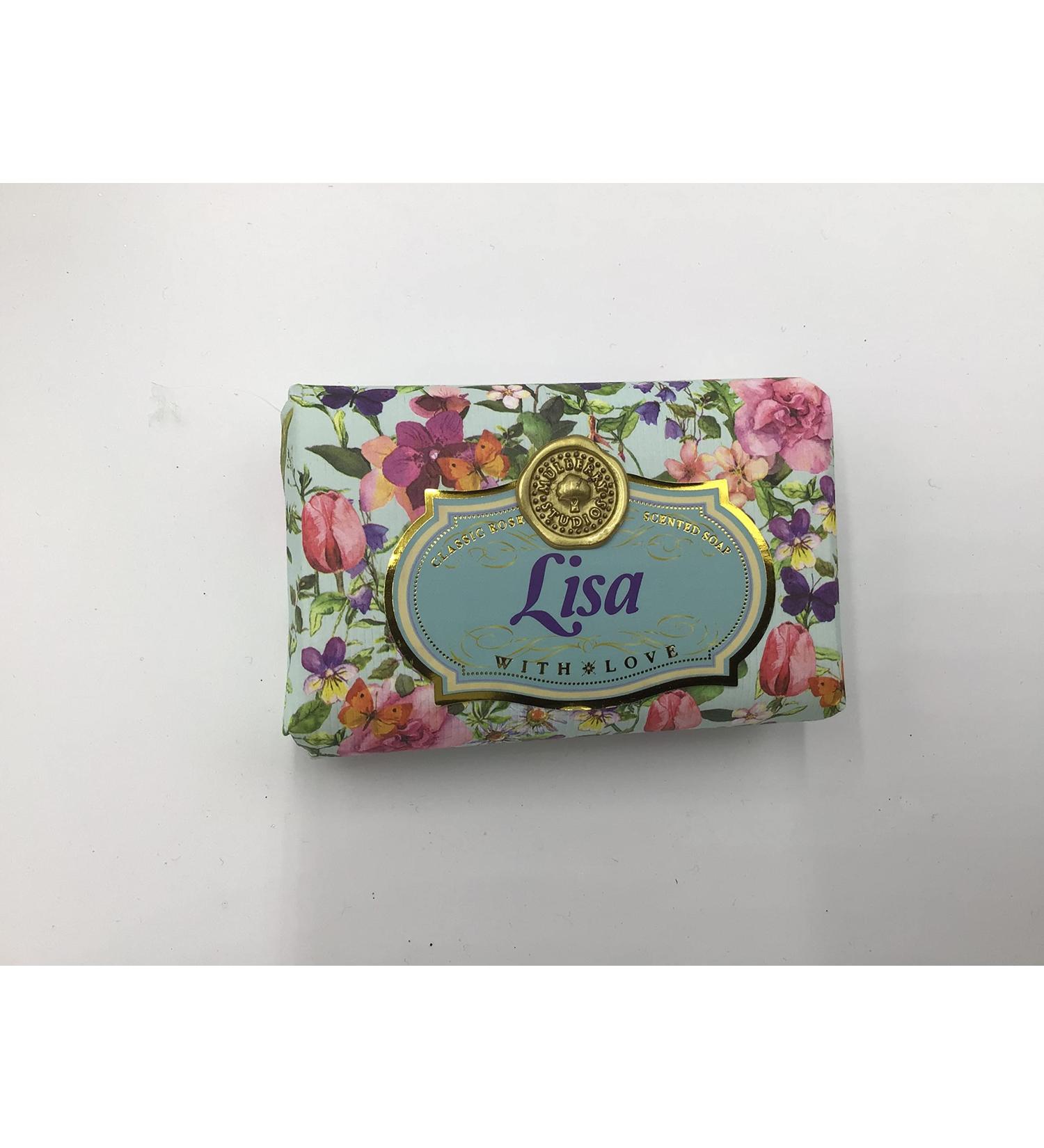 Lisa - Gift Soap Bar For Her Birthday Rose Scent Mum Grandmother Cleanser Lather Present Girl