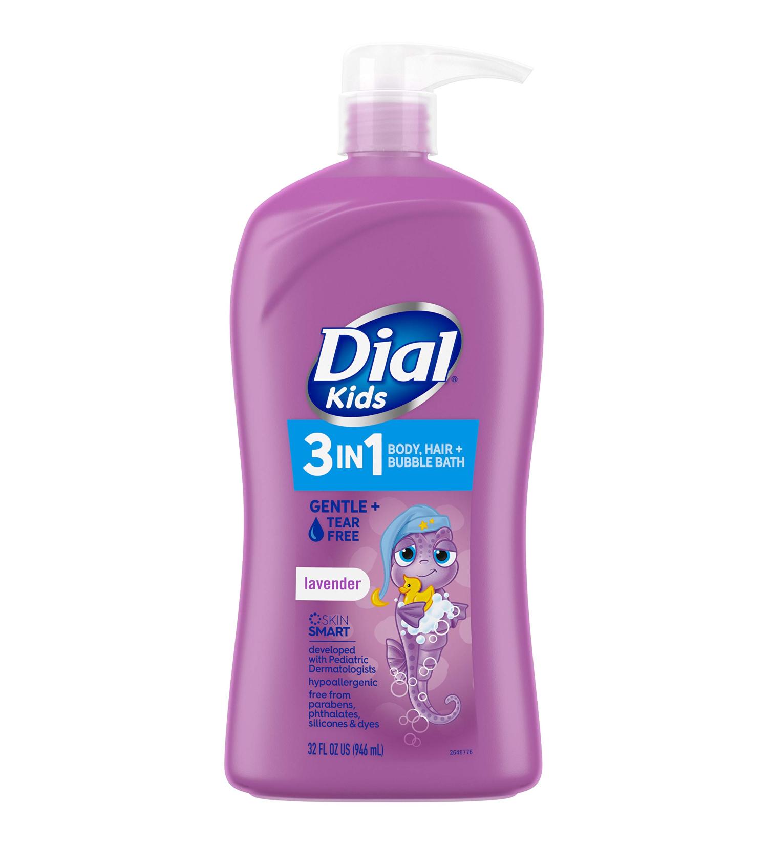 Dial Kids 3in1 Body+Hair+Bubble Bath Lavender - 32oz - Buy Online on GoSupps.com