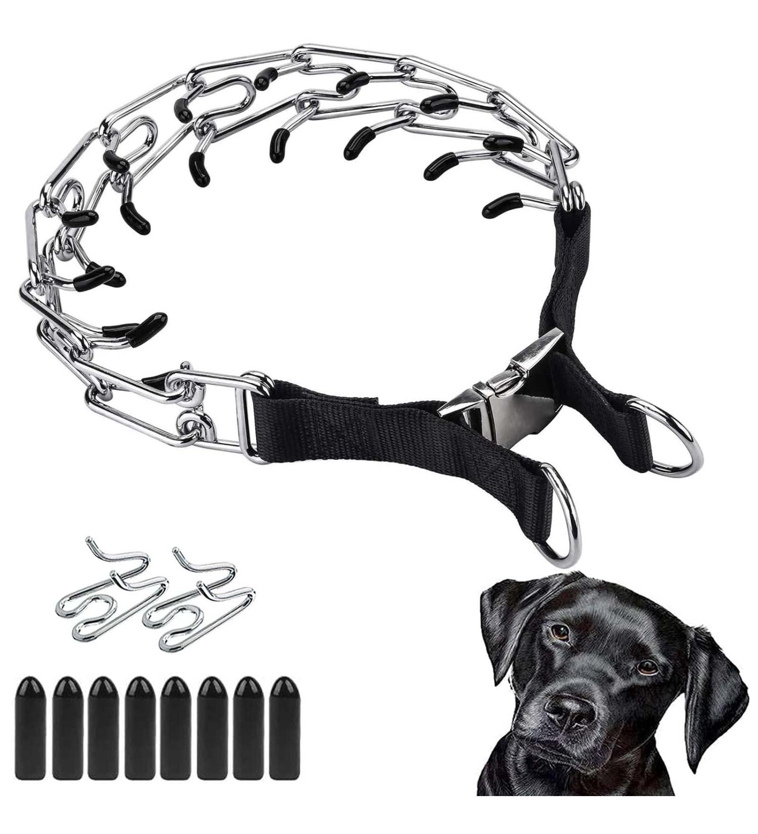 Acrylicc Dog Prong Collar Dog Pinch Collar Dog Training Collar with Quick Release Snaps and Comfort Tips for Small Medium and Large Dogs (Medium 3mm 19.7" 14-18" Neck Black) Medium 3mm 19.7-Inch 14-18" Neck - Buy Online on GoSupps.com