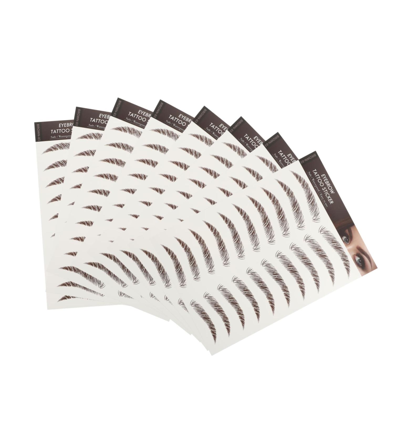 Mipcase 9 sheets Artificial Tattoos Hairlike Eyebrow Sticker Imitation Stickers Transfers False Eyebrows - Buy Online on GoSupps.com