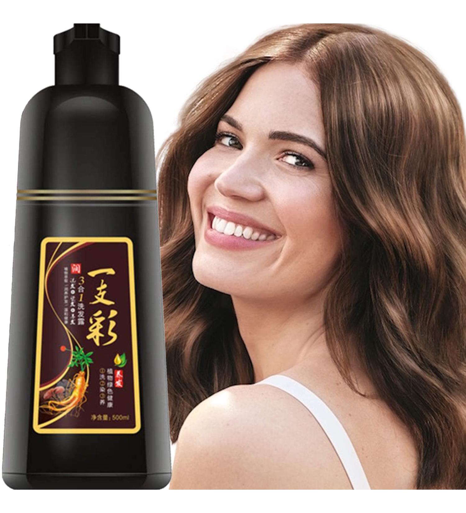 Natural Coffee Hair Color Shampoo - Instant Dye for Men & Women - Long Lasting 500ML - Safe & Easy to Use - Buy Online on GoSupps.com