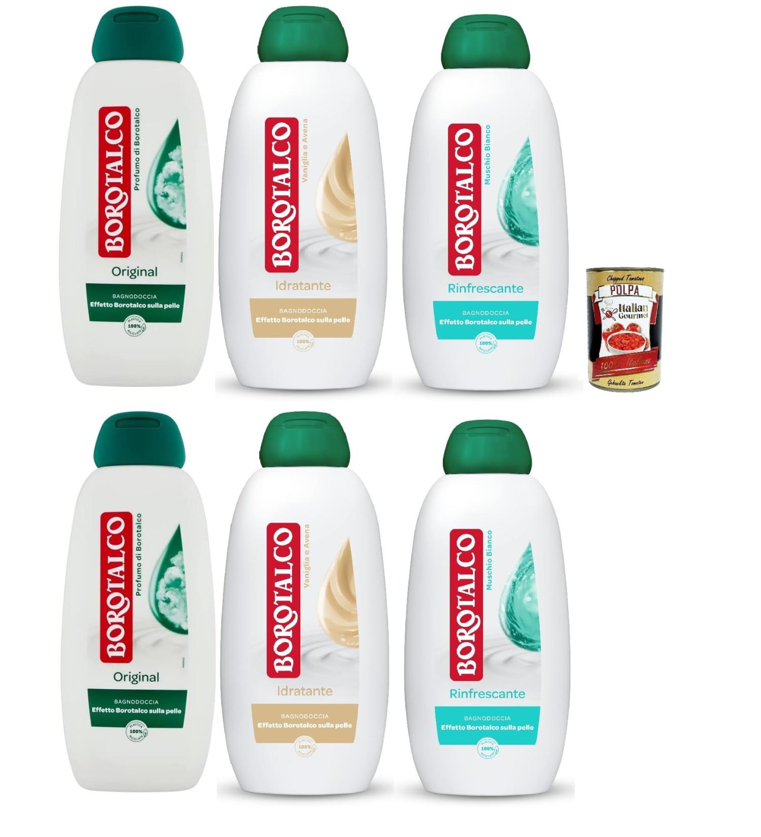  Italian Gourmet E.R. Borotalco - Test pack of bath and shower gel with borotalc fragrance - Formula with moisturizing agents - Borotalc effect on the skin - Dermatologically tested - 6 x 450 ml + Polpa Italian Gourmet 400 g - Buy Online on GoSupps.com