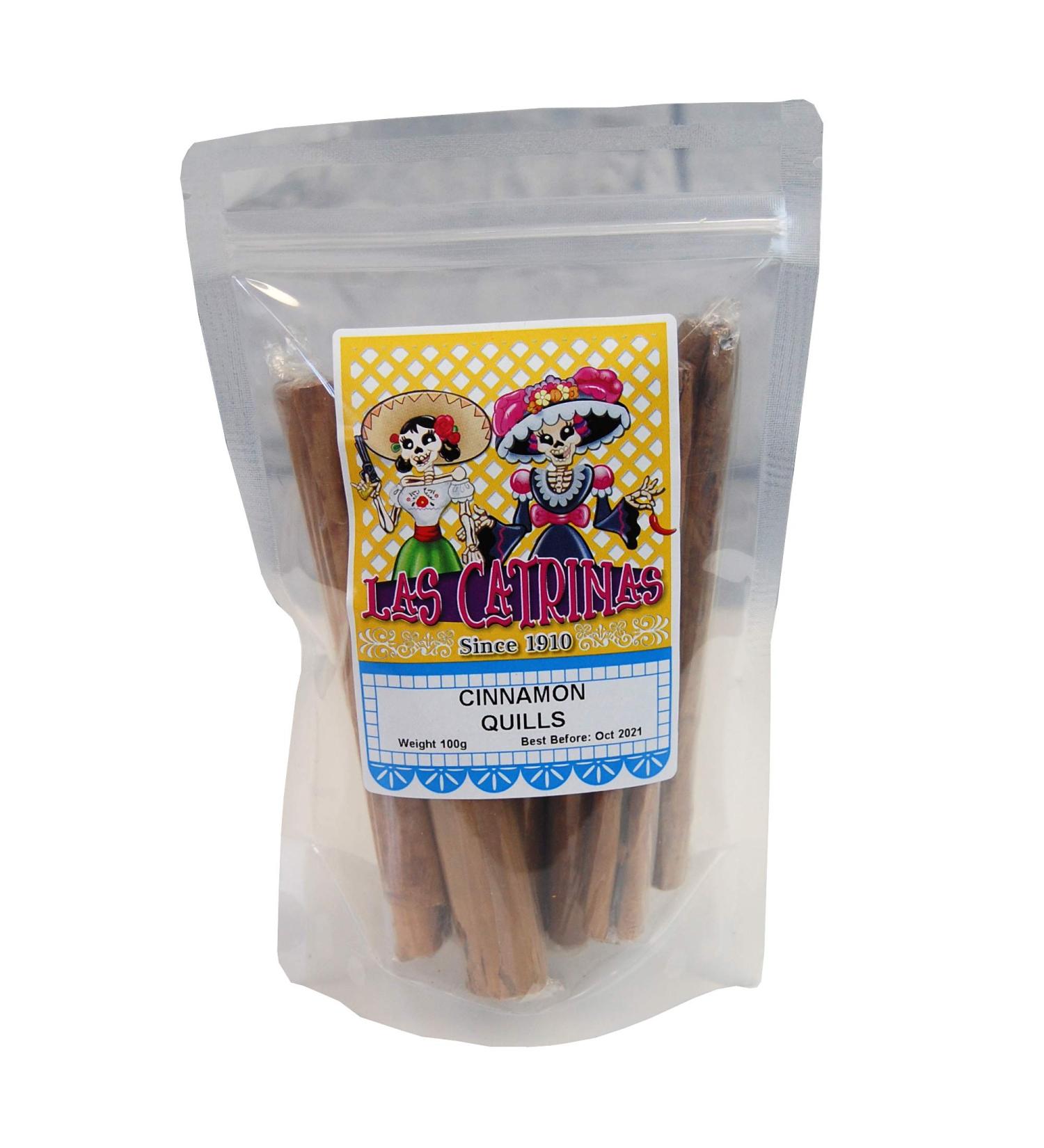Las Catrinas Cinnamon Quills - Canela 100g / Mexican Cinnamon Sticks Cinnamon Seasoning Sticks for Cooking