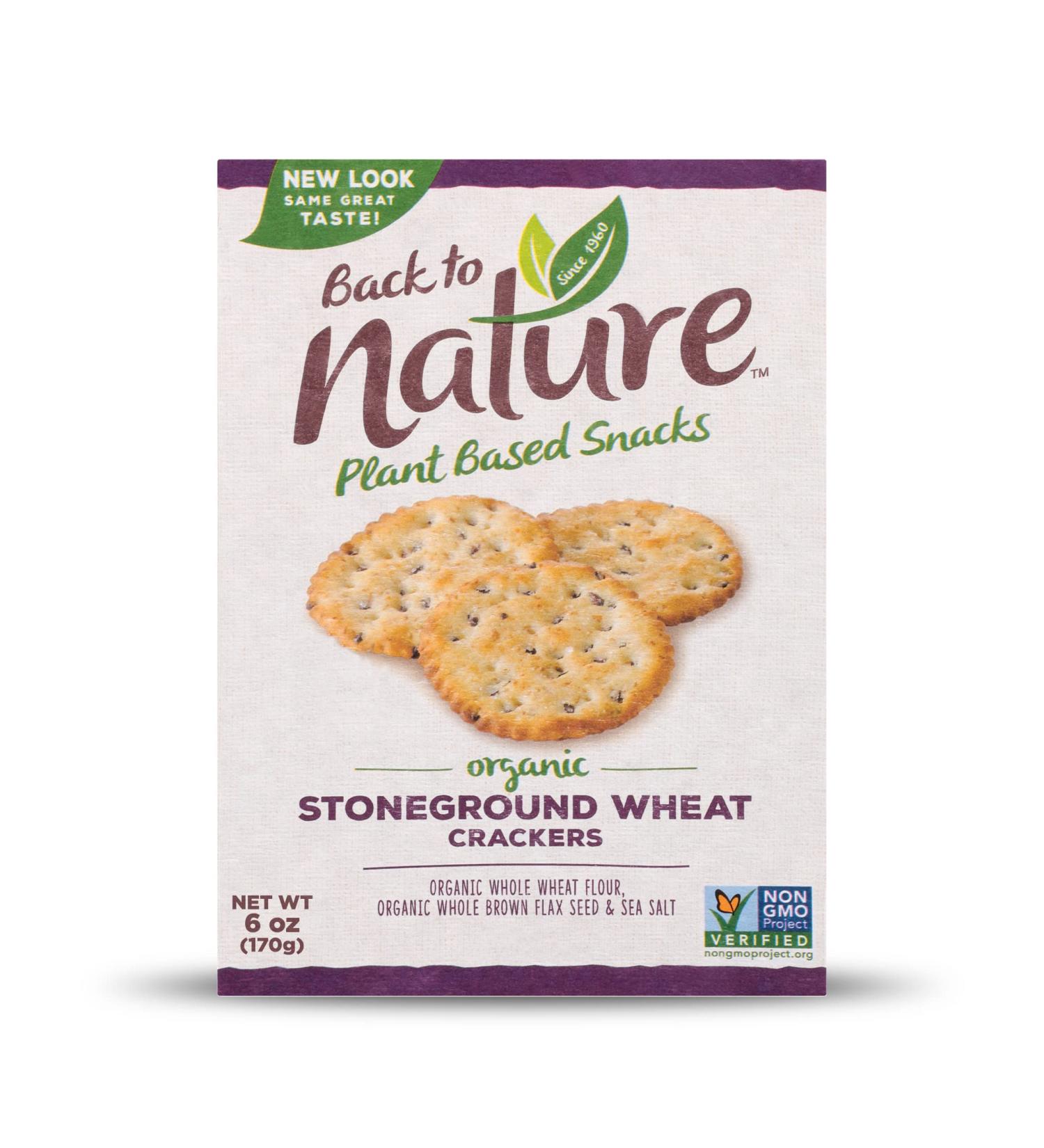 Back to Nature Organic Stoneground Wheat Crackers - 6 Oz | Healthy Snack Option - Buy Online on GoSupps.com