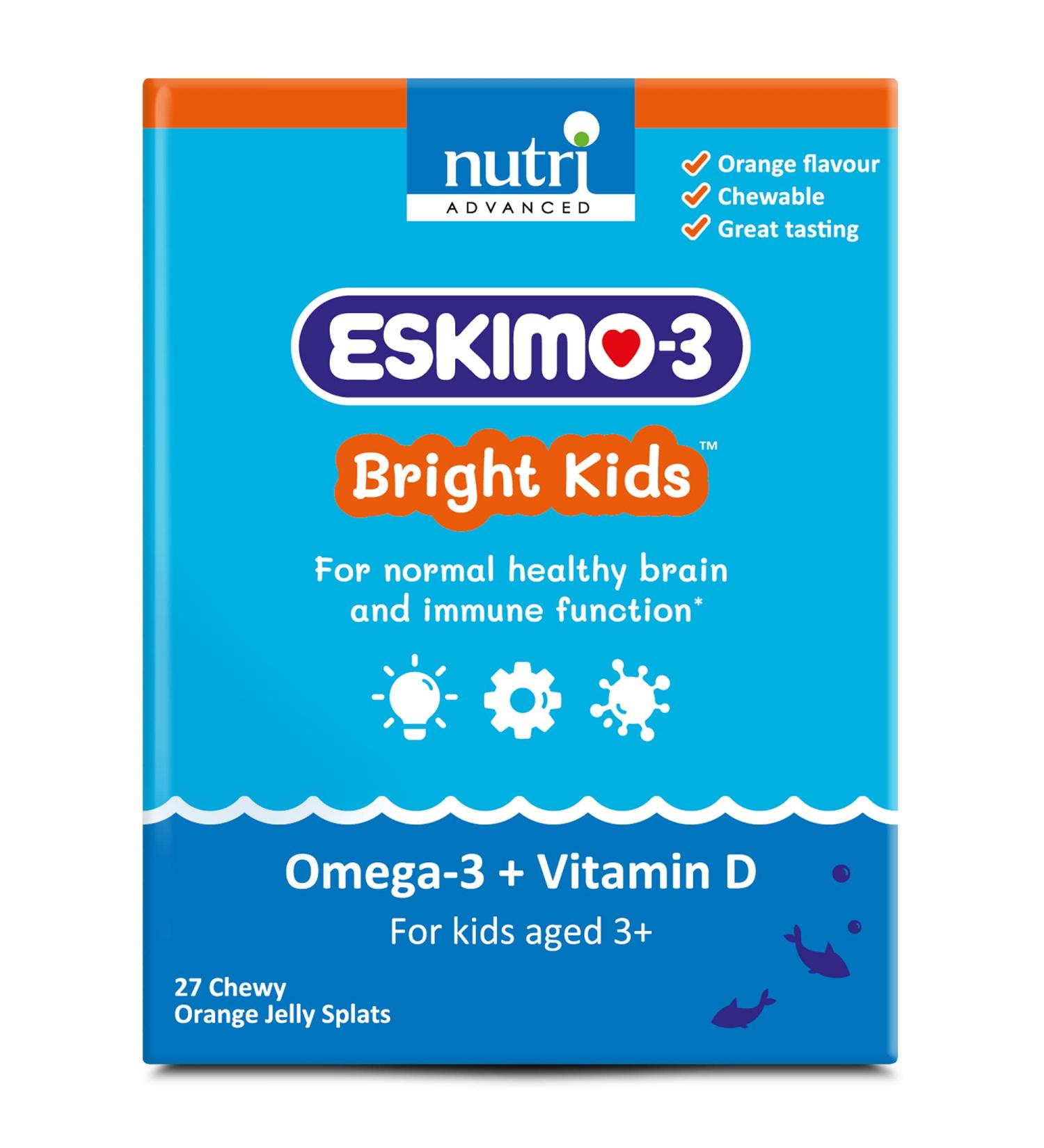 Eskimo-3 Bright Kids Fish Oil Jelly Splats - Nutri Advanced - 27 Servings - Buy Online on GoSupps.com