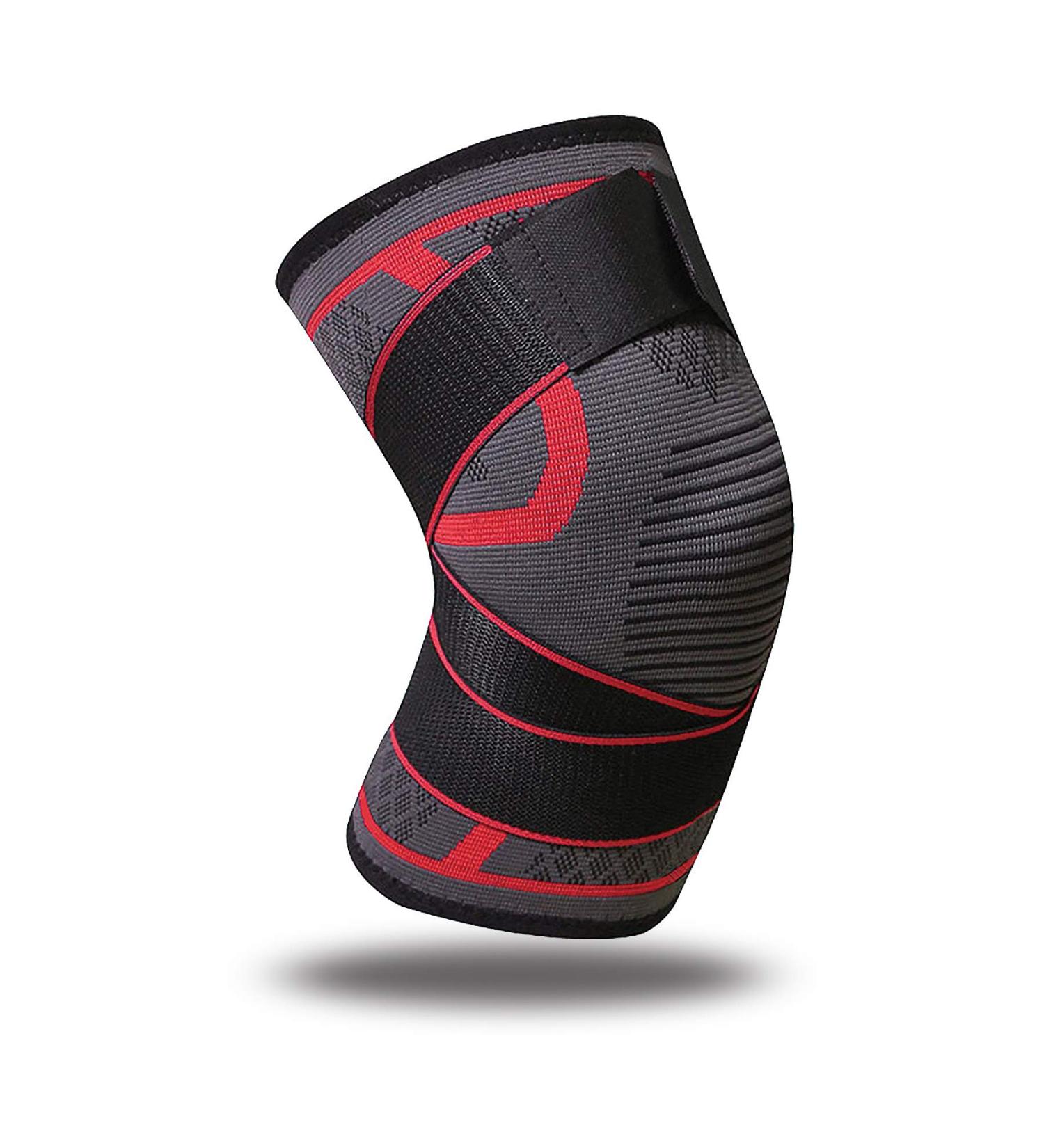 Knee Sleeve Compression Fit Support for Joint Pain & Arthritis Relief | Improved Circulation | Wear Anywhere - Red Medium - Buy Online on GoSupps.com