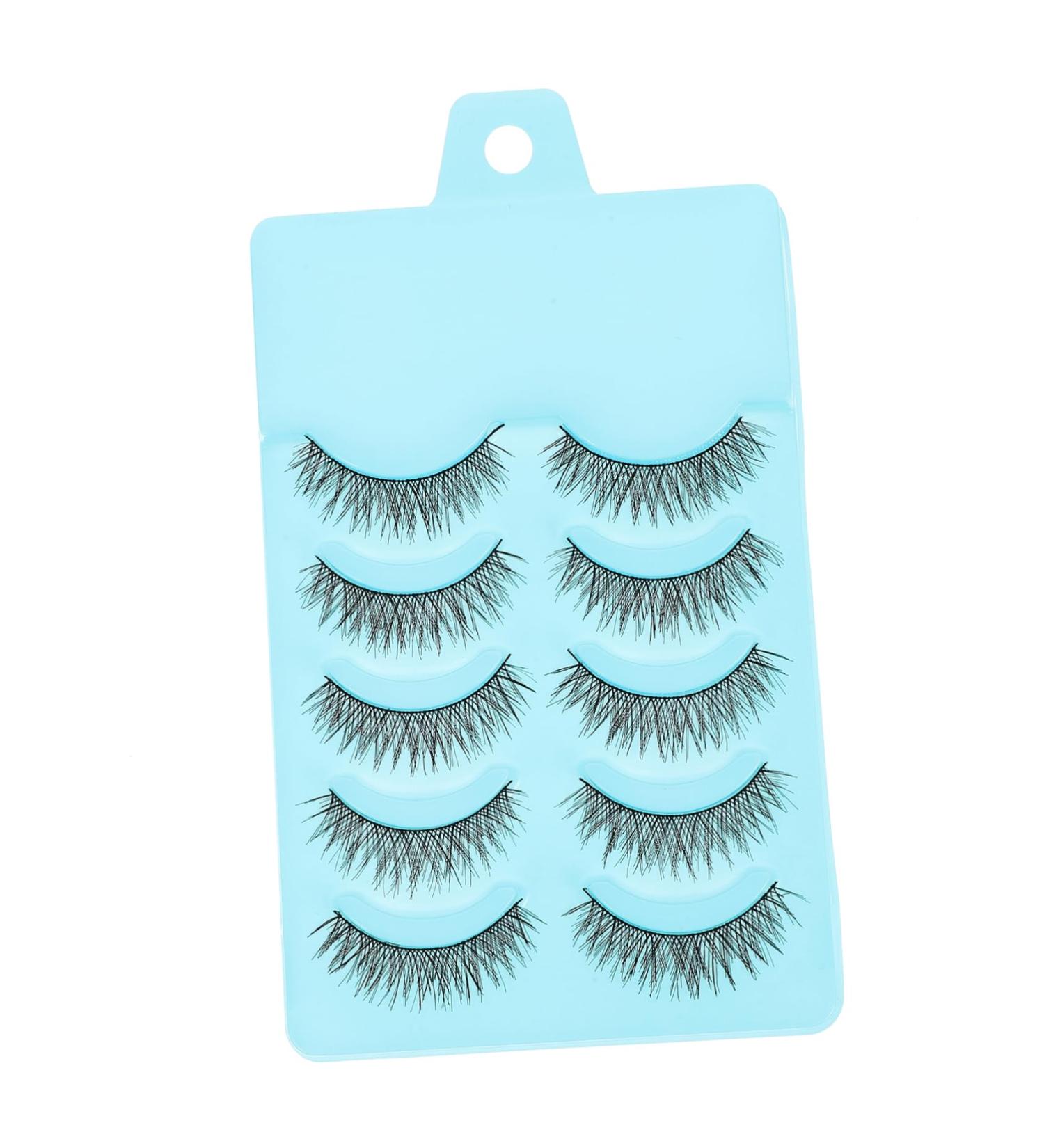 minkissy 5 Pairs Wispy Eyelashes Thick False Eyelashes Magnetic Eyelashes Short Eyelashes Natural Looking Eyelashes Dramatic Eyelashes Cross False Eyelashes 3d Extend Cross Section - Buy Online on GoSupps.com