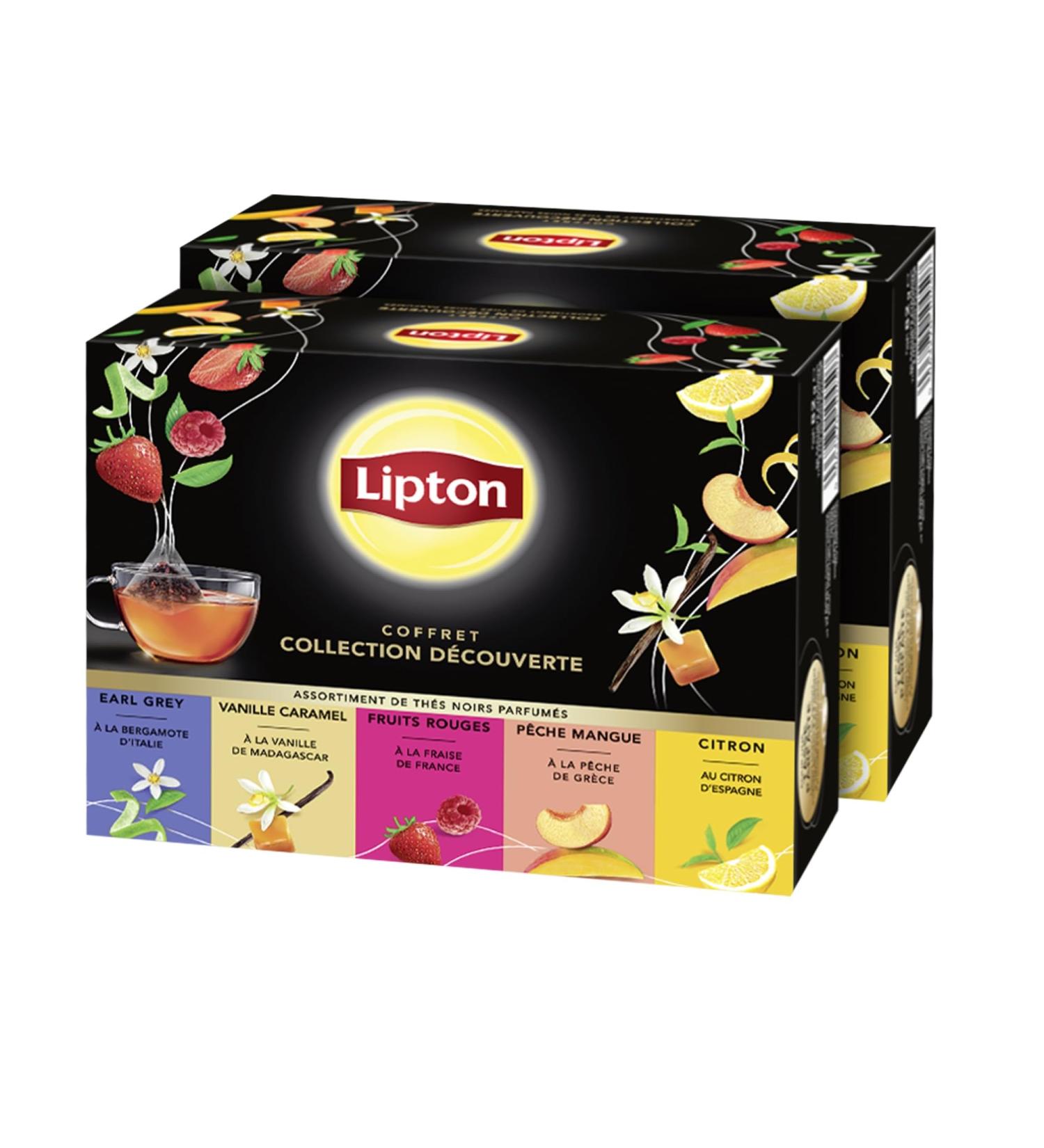 Lipton Pyramid Black Tea Set - 50 Tea Bags - 2 x 50 cm - Buy Online on GoSupps.com