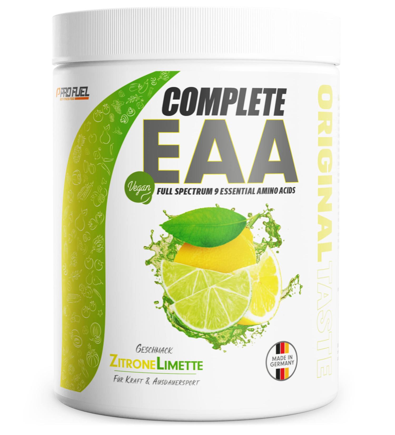 EAA Powder 500g Lemon Lime - 12 500mg Essential Amino Acids | Vegan Amino Workout Drink | Refreshing & Tasty | Complete EAA with All 9 EAAs - Buy Online on GoSupps.com