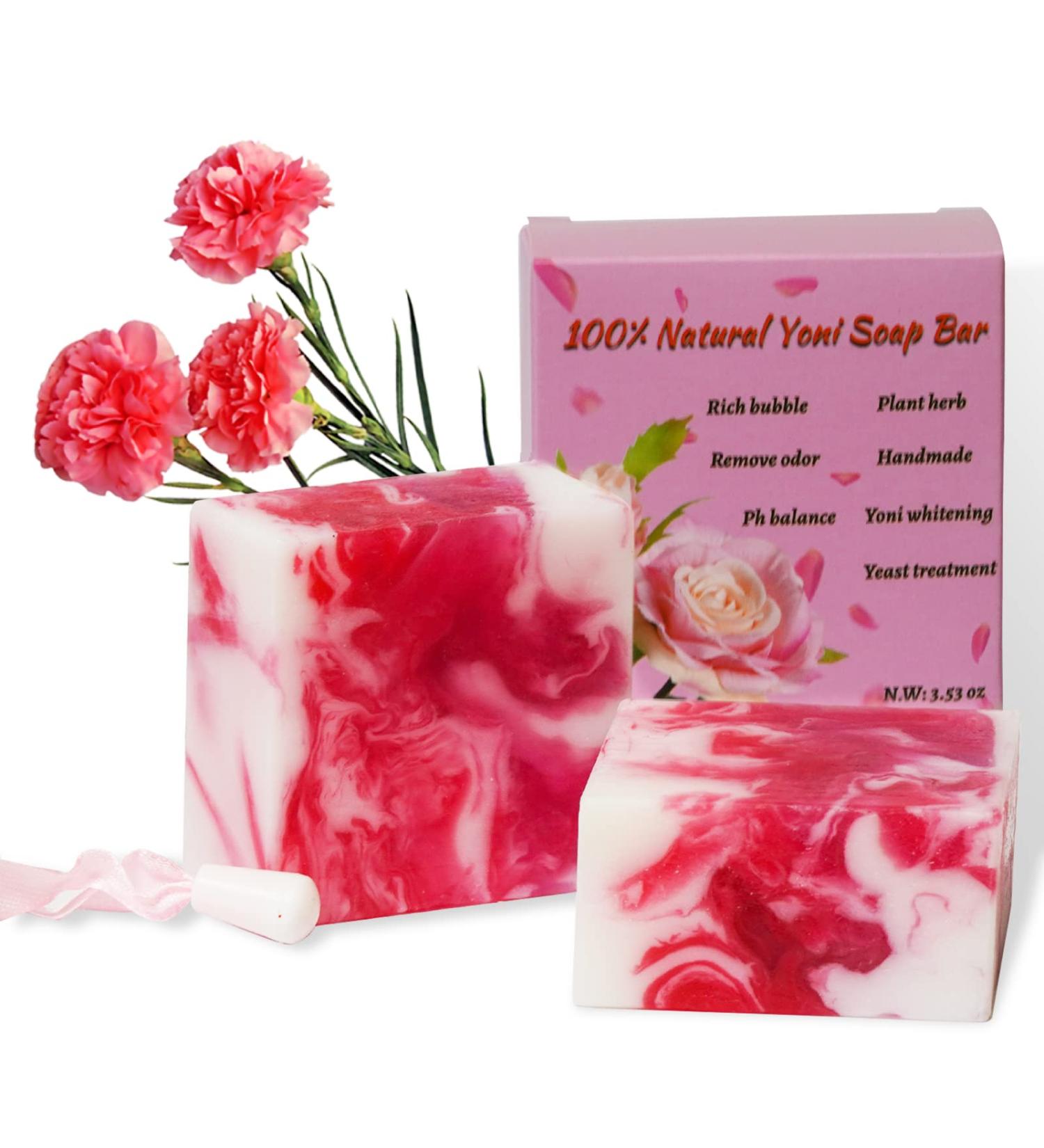 Buy Handmade Yoni Soap Bars for Women | Organic Vaginal Wash & Deodorant | PH Balanced Feminine Care (2 Packs - Buy Online on GoSupps.com