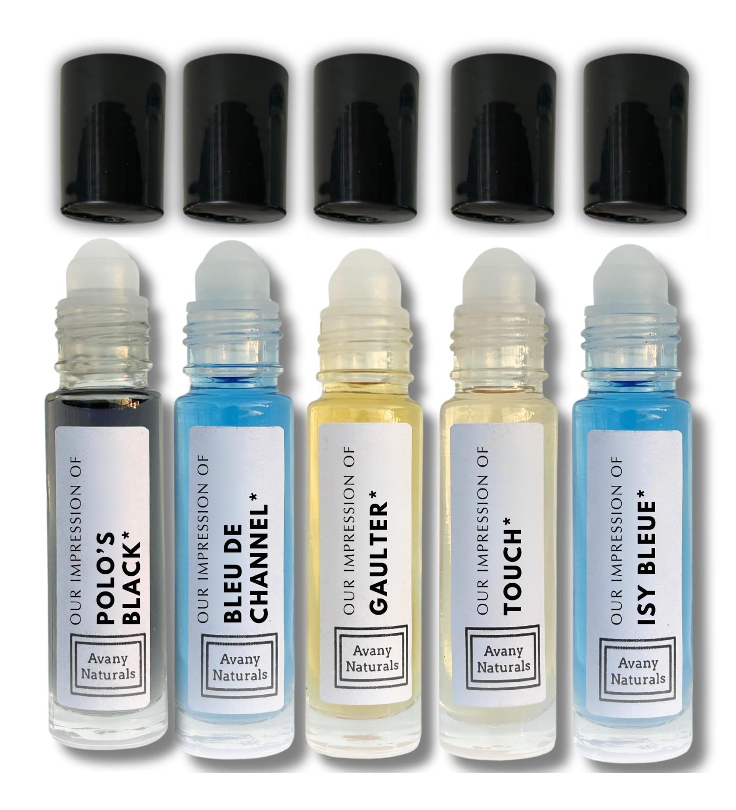 Mens Cologne Sampler Sets - Travel Size Perfume Scented Body Oil Alt Fragrances Replicant Perfume Roll on Mini Perfume Bottle for Man 5 pc (Clean Vibes) - Buy Online on GoSupps.com