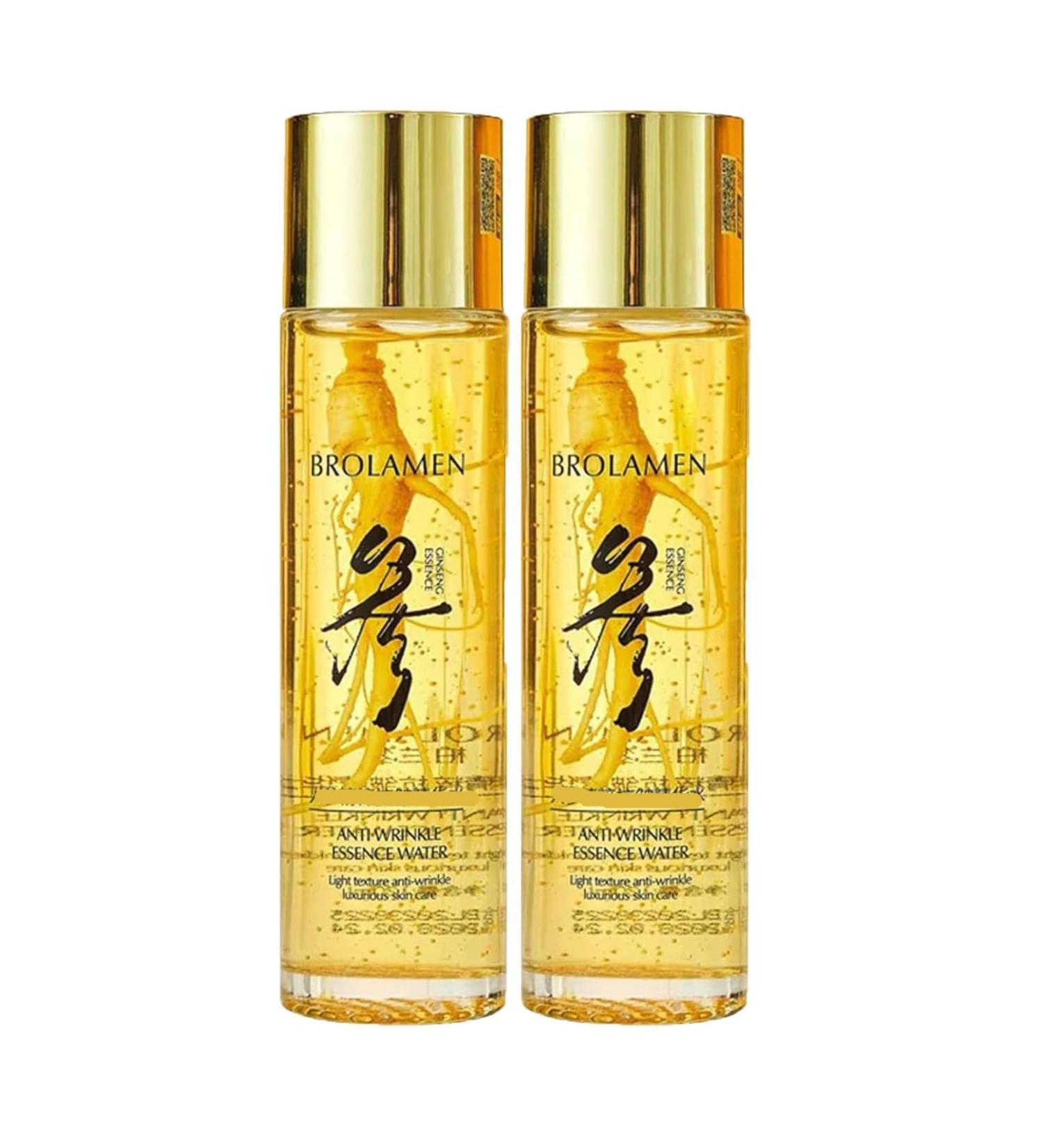 Ginseng Gold Polypeptide Anti-Aging Essence Ginseng Extract Anti Wrinkle Essence Water Firms sagging skin and softens fine lines Luxurious ginseng facial anti-wrinkle essence (2pcs) - Buy Online on GoSupps.com