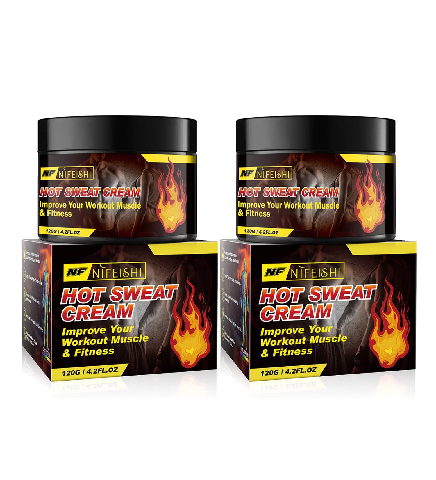 2 Pack Hot Cream Fat Burning Workout Enhancer Gel for Women and Men - Sweat Slimming Cream for Belly, Thighs, Legs, Arms, Buttocks - Buy Online on GoSupps.com