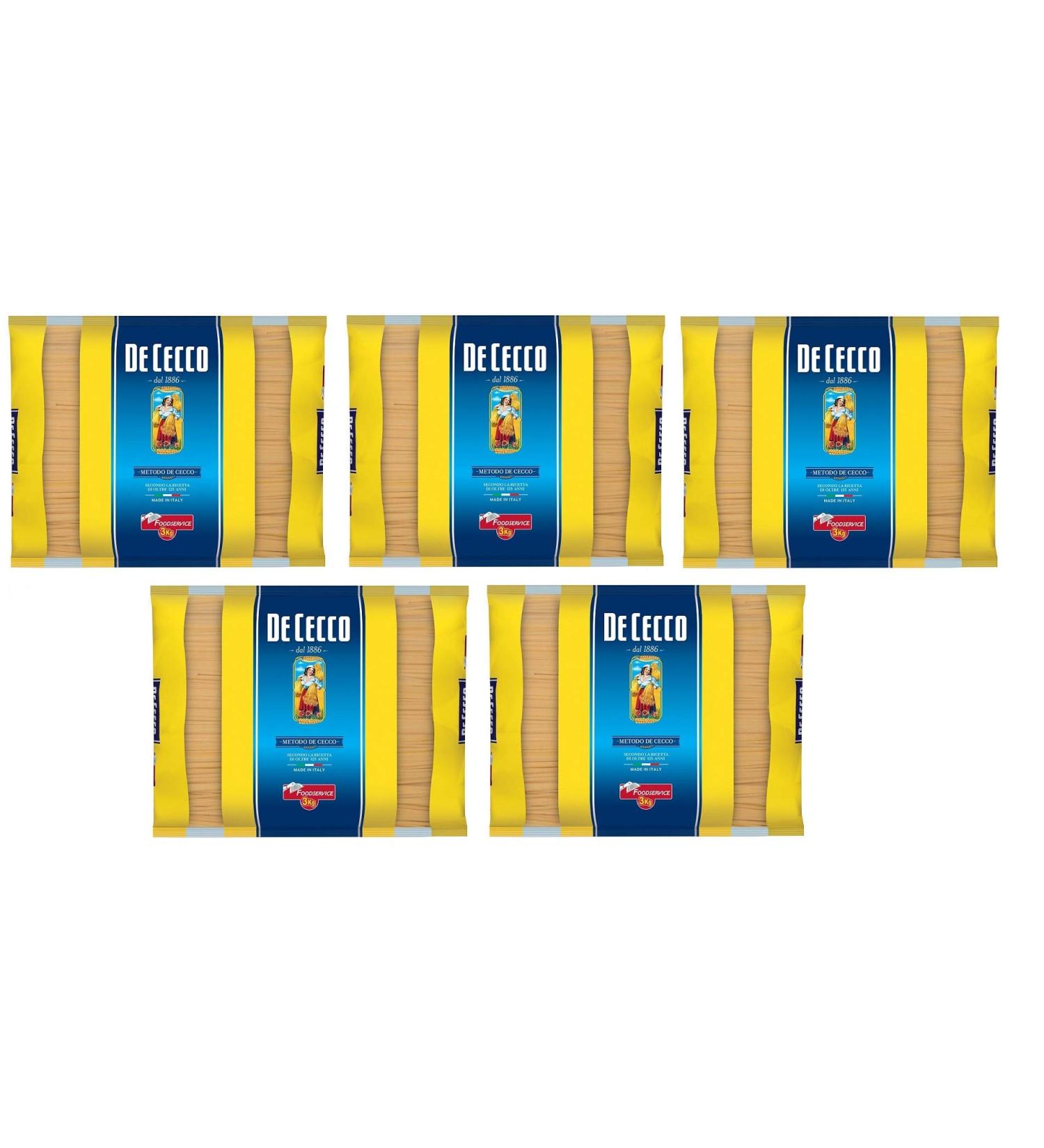 De Cecco De Cecco Spaghettoni Quadrati Pasta di Semolina di Grano Duro Hard Wheat Semolina 100% Italian Pasta Elongated Pasta 3 kg Pack