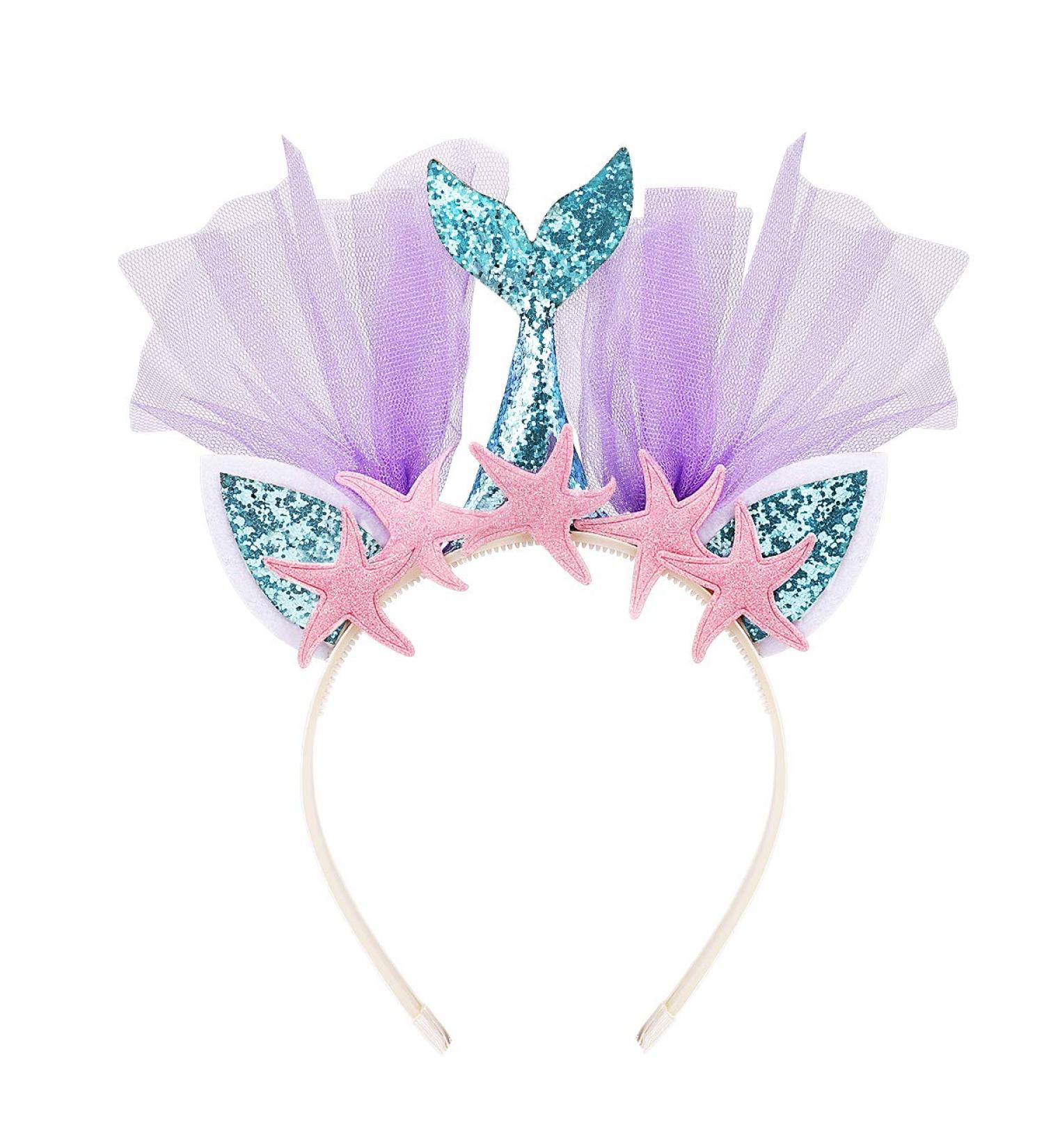 Frcolor Glitter Mermaid Headband - Blue Tail Princess Hairband for Girls | Party Favors & Accessories - Buy Online on GoSupps.com