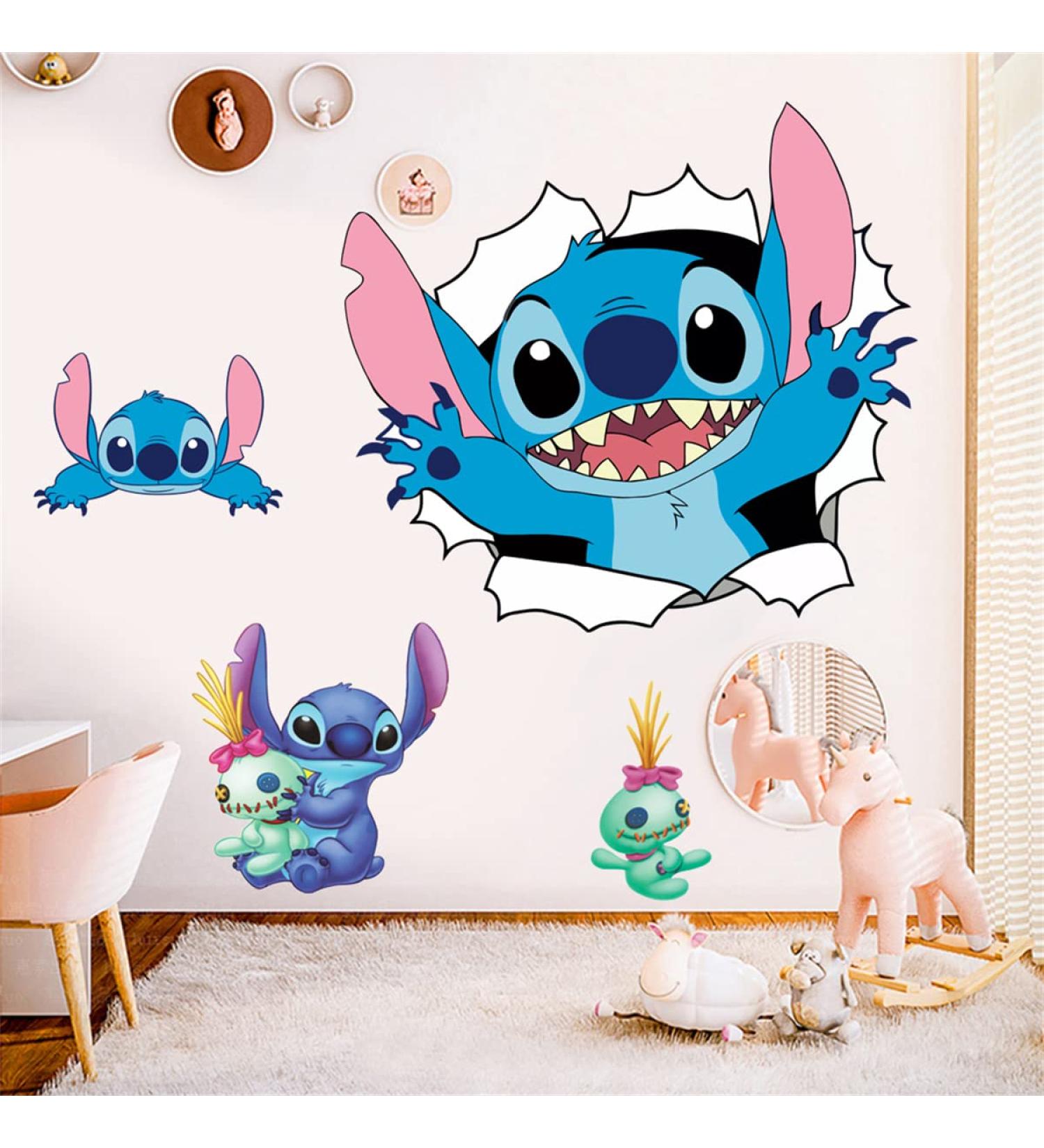 Lilo and Stitch 3D Wall Stickers - Kids Cartoon Decals for Nursery and Bedroom Decor | 16.5X23.6 inch - Buy Online on GoSupps.com